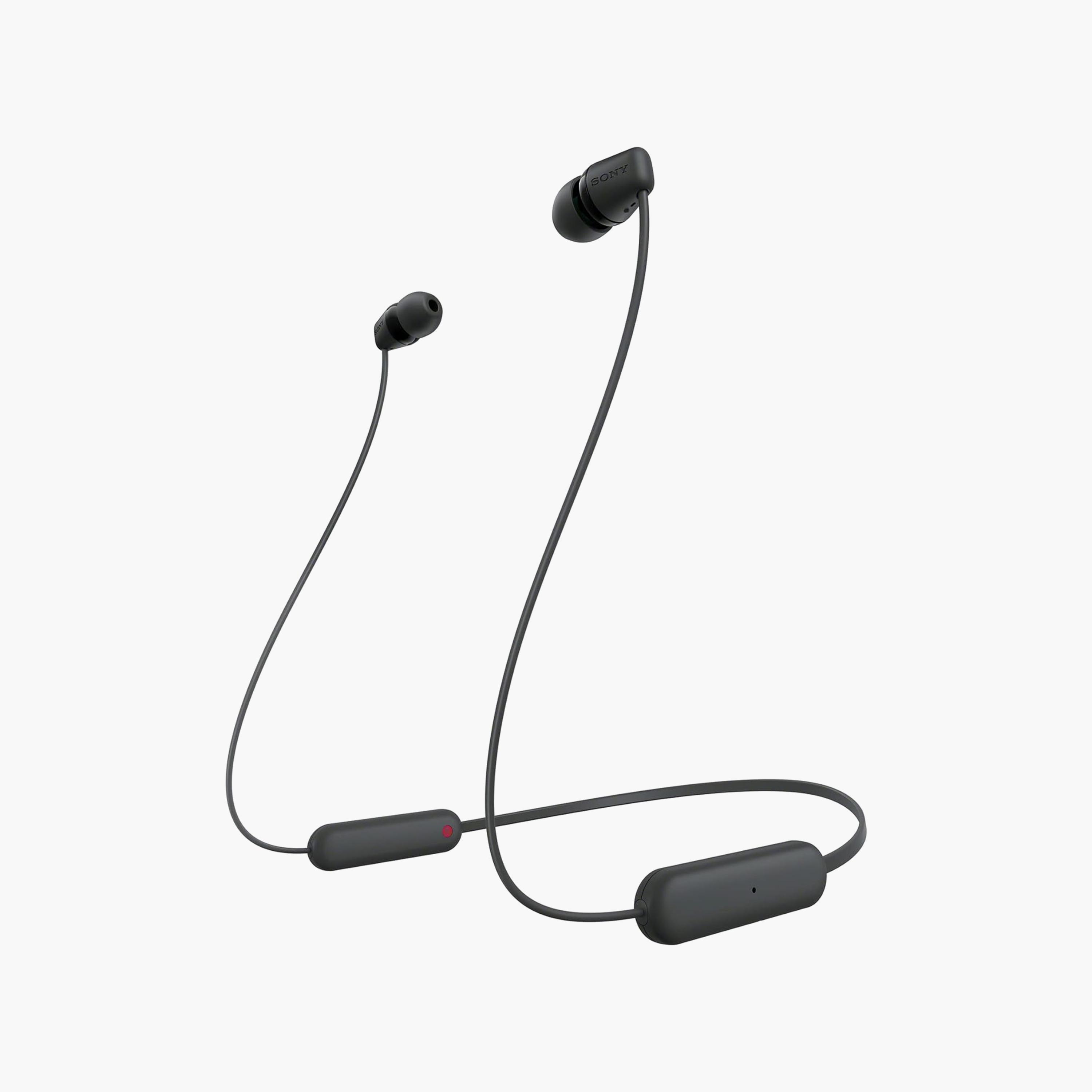 سماعة لاسلكية داخل الاذن بطوق للرقبة اسود من سوني | WIC100/B-electronics-headphonesandearphones-image-1
