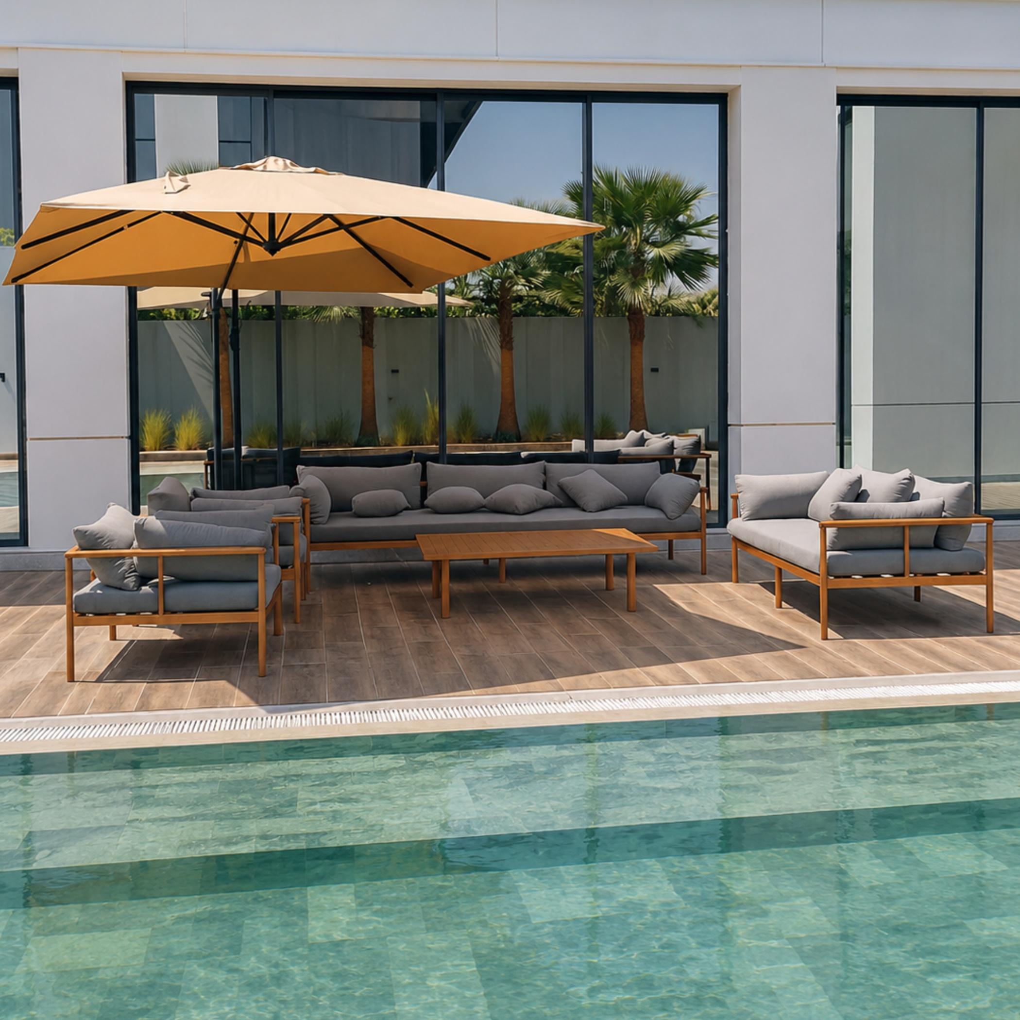 Swin Premium 8-Seater Outdoor Garden Sofa