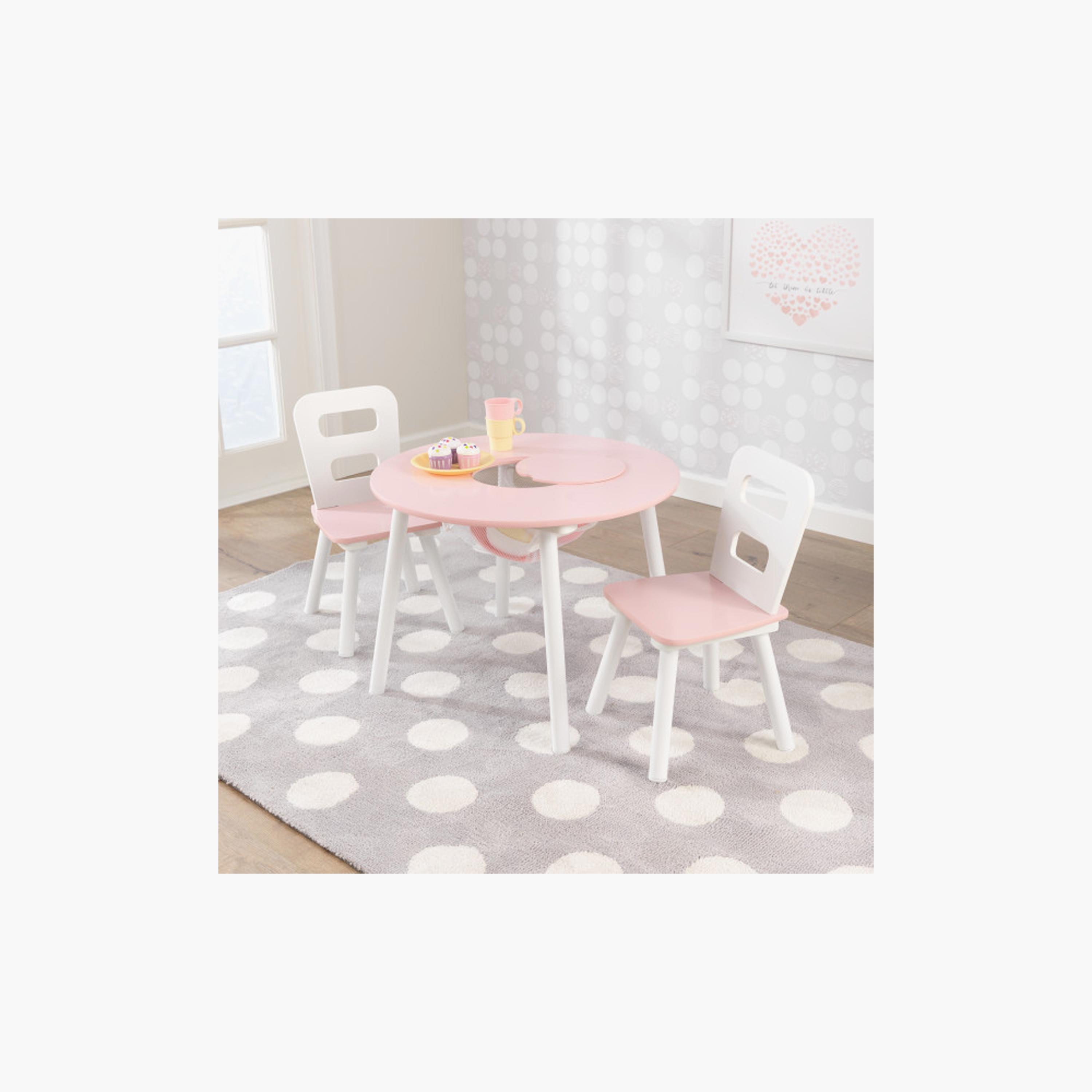KidKraft Wooden Round Table with 2-Piece Chair Set-baby-nursery-furniture-chairsandtables-image-3