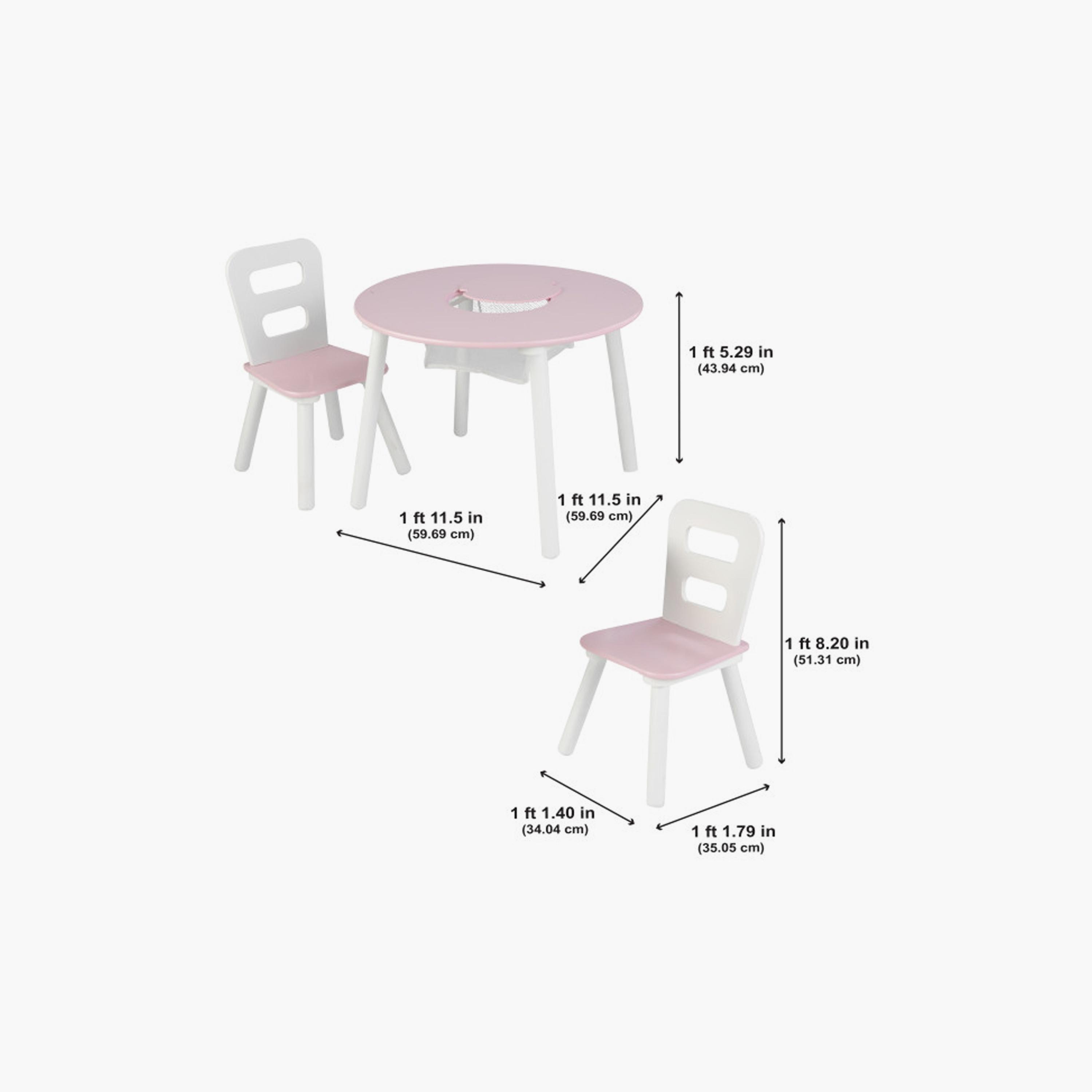 KidKraft Wooden Round Table with 2-Piece Chair Set-baby-nursery-furniture-chairsandtables-image-5