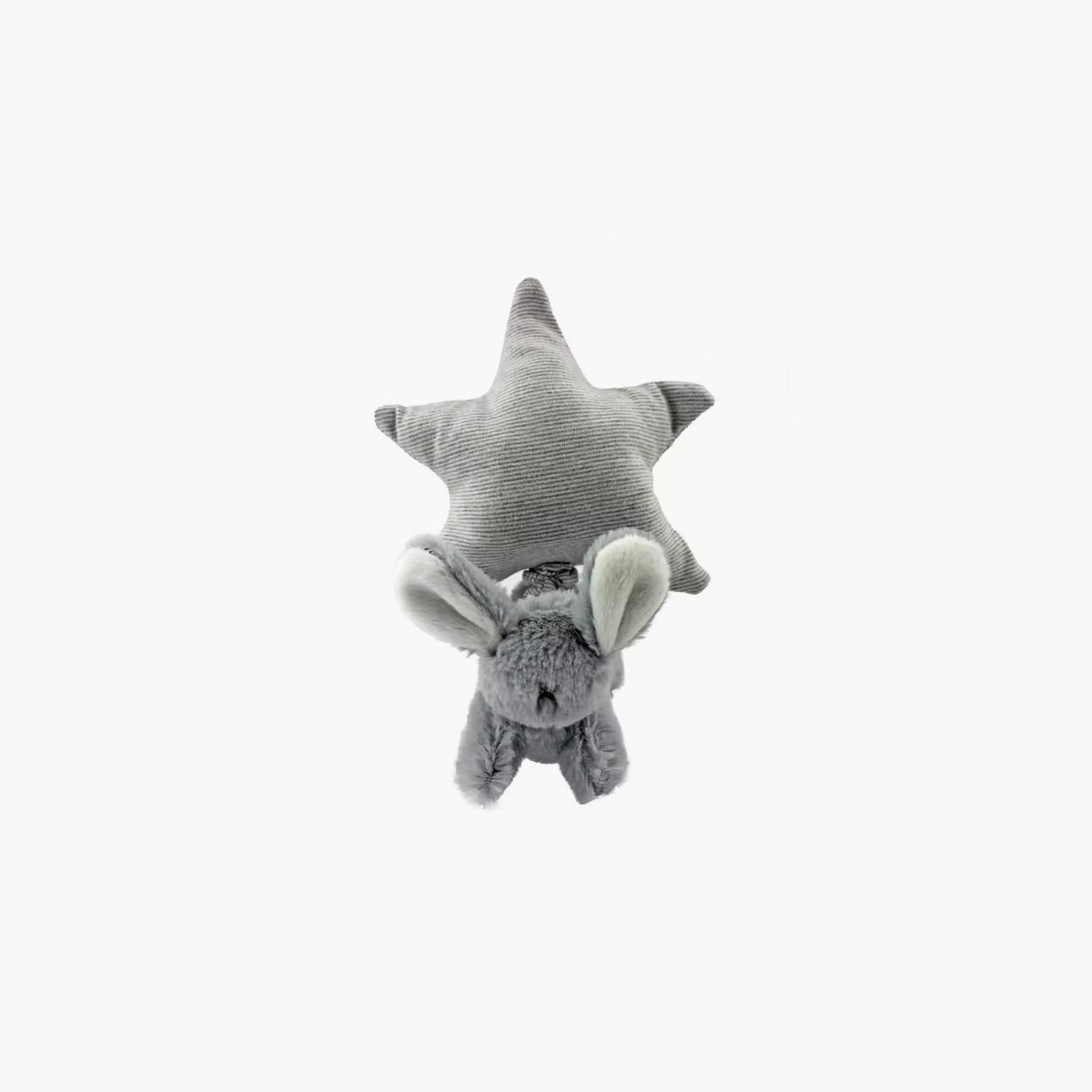 لعبة حيوان محشوة ناعمة معلقة مع موسيقى من فاكتوري برايس - أرنب-toys-babyandtoddlertoys-strollertoys-image-1