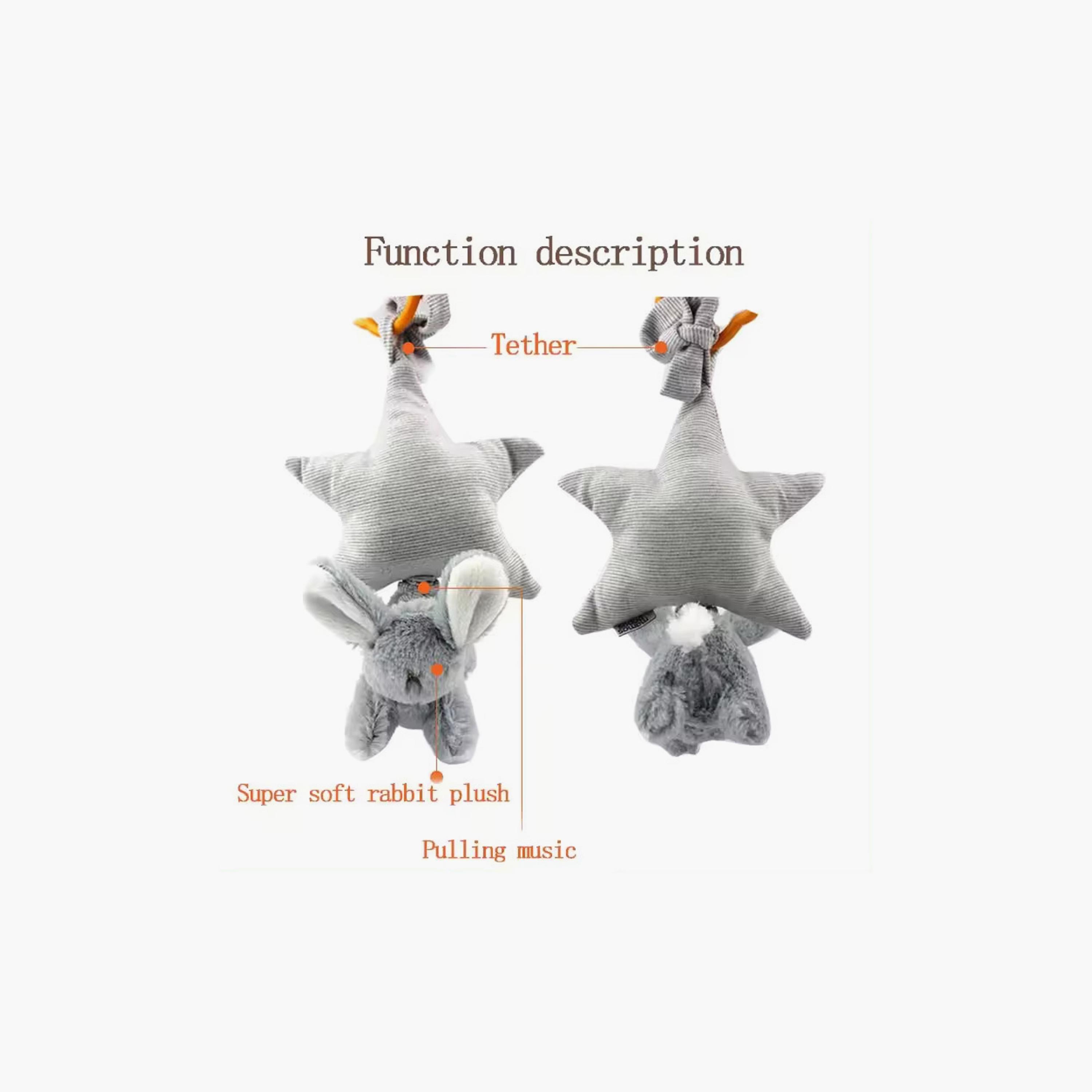 لعبة حيوان محشوة ناعمة معلقة مع موسيقى من فاكتوري برايس - أرنب-toys-babyandtoddlertoys-strollertoys-image-3