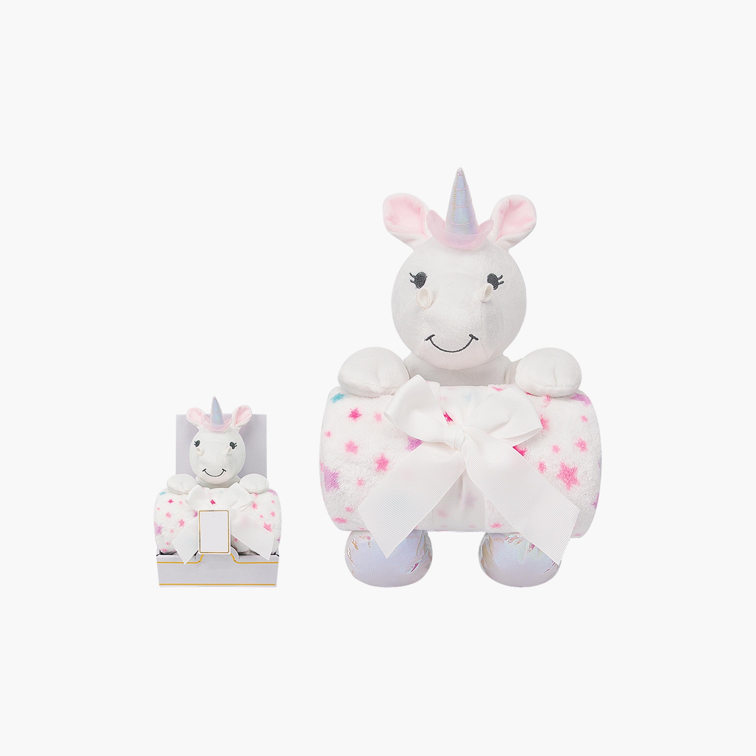 Factory Price Cuddly Toy & Blanket Gift Set - Unicorn - 100 X 75 cm-baby-nursery-blanketsandswaddles-blanketsandquilts-image-2