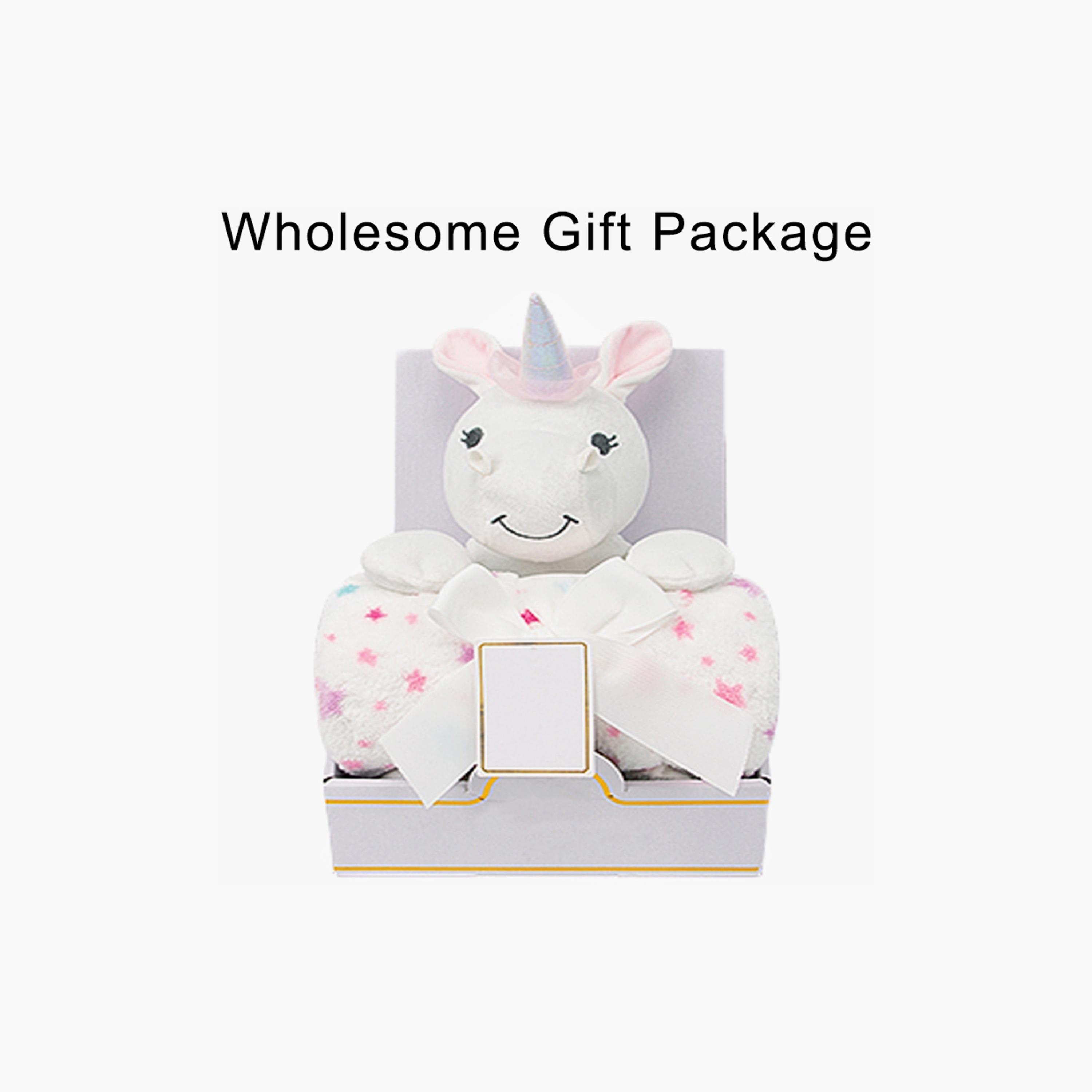 Factory Price Cuddly Toy & Blanket Gift Set - Unicorn - 100 X 75 cm-baby-nursery-blanketsandswaddles-blanketsandquilts-image-4