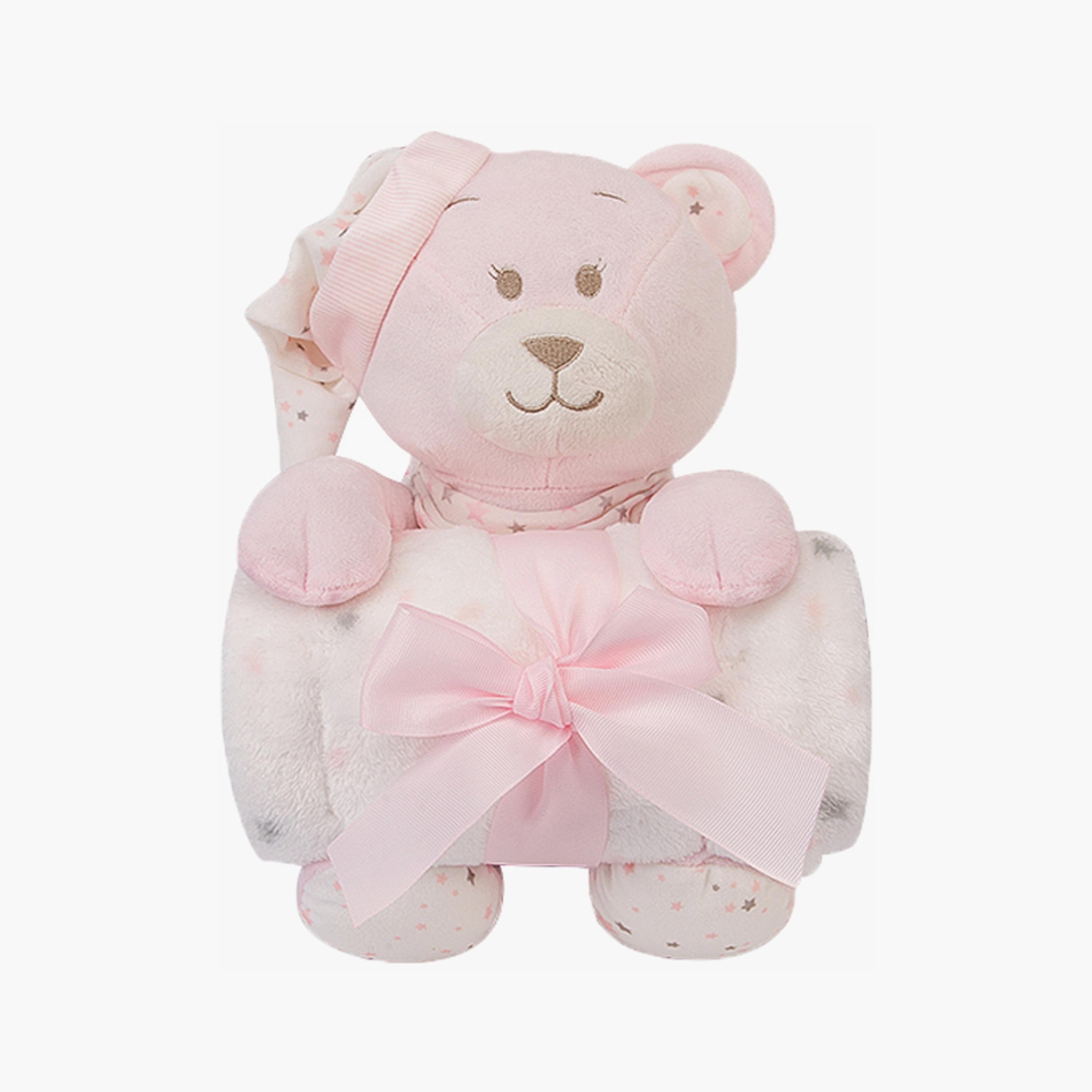 Factory Price Animal Stuffed Cuddly Toy & Blanket Gift Set - Teddy - 100 X 75 cm-baby-nursery-blanketsandswaddles-blanketsandquilts-image-1