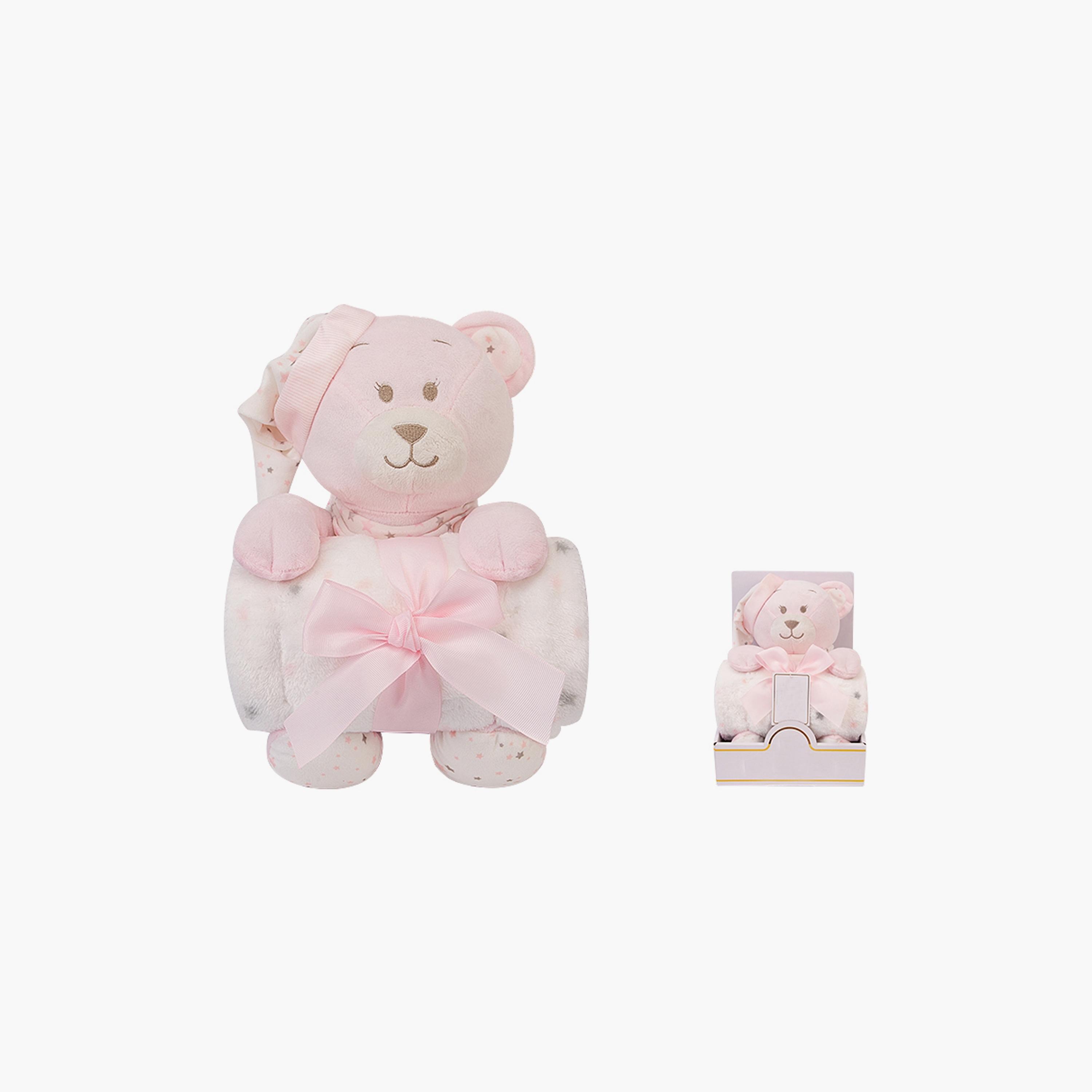 Factory Price Animal Stuffed Cuddly Toy & Blanket Gift Set - Teddy - 100 X 75 cm-baby-nursery-blanketsandswaddles-blanketsandquilts-image-2