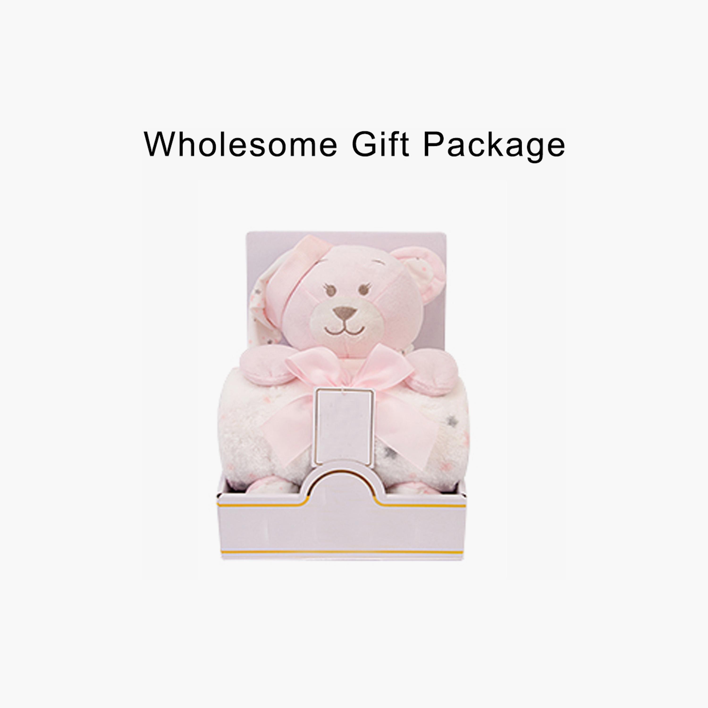 Factory Price Animal Stuffed Cuddly Toy & Blanket Gift Set - Teddy - 100 X 75 cm-baby-nursery-blanketsandswaddles-blanketsandquilts-image-4