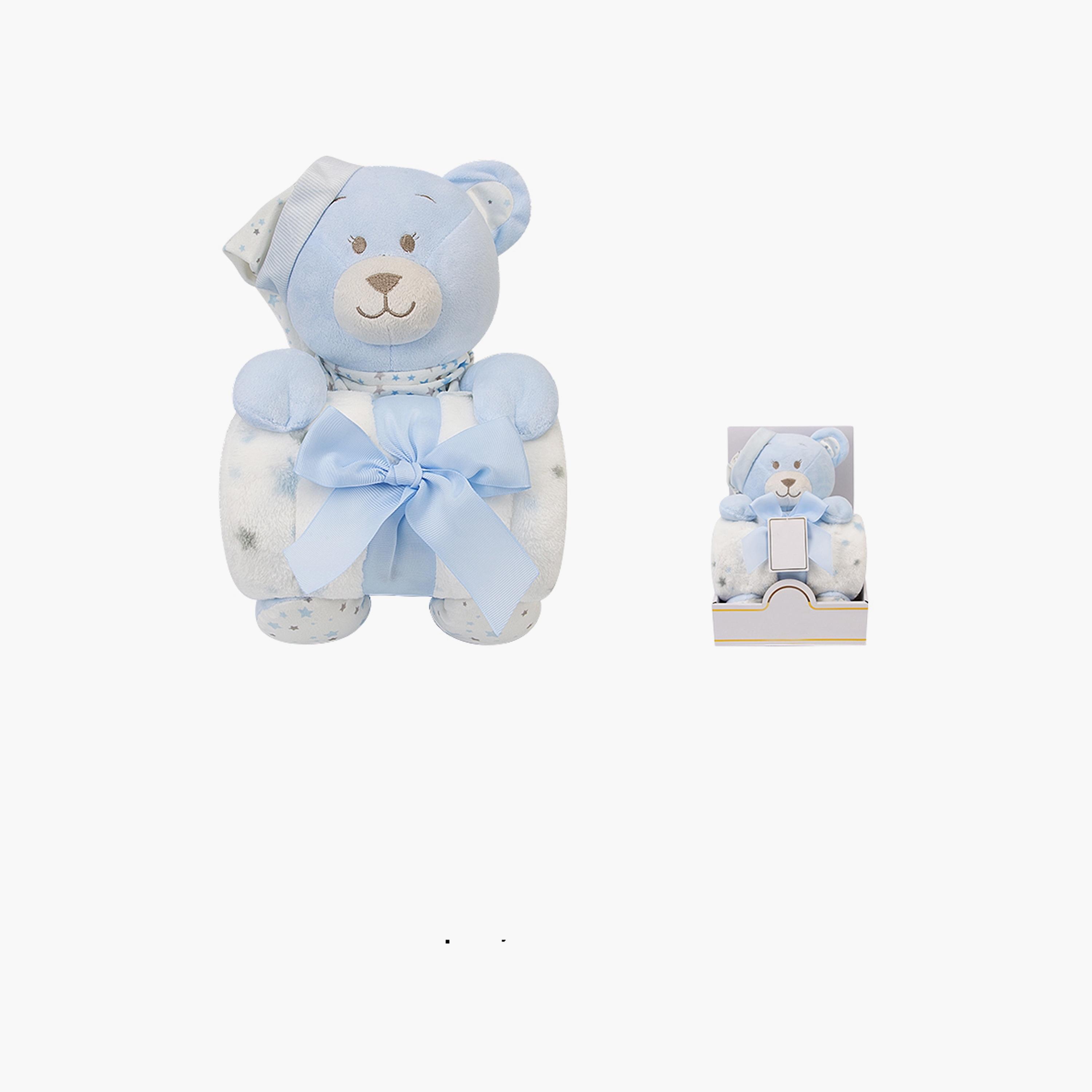 Factory Price Animal Stuffed Cuddly Toy & Blanket Gift Set - Teddy - 100 X 75 cm-baby-nursery-blanketsandswaddles-blanketsandquilts-image-1