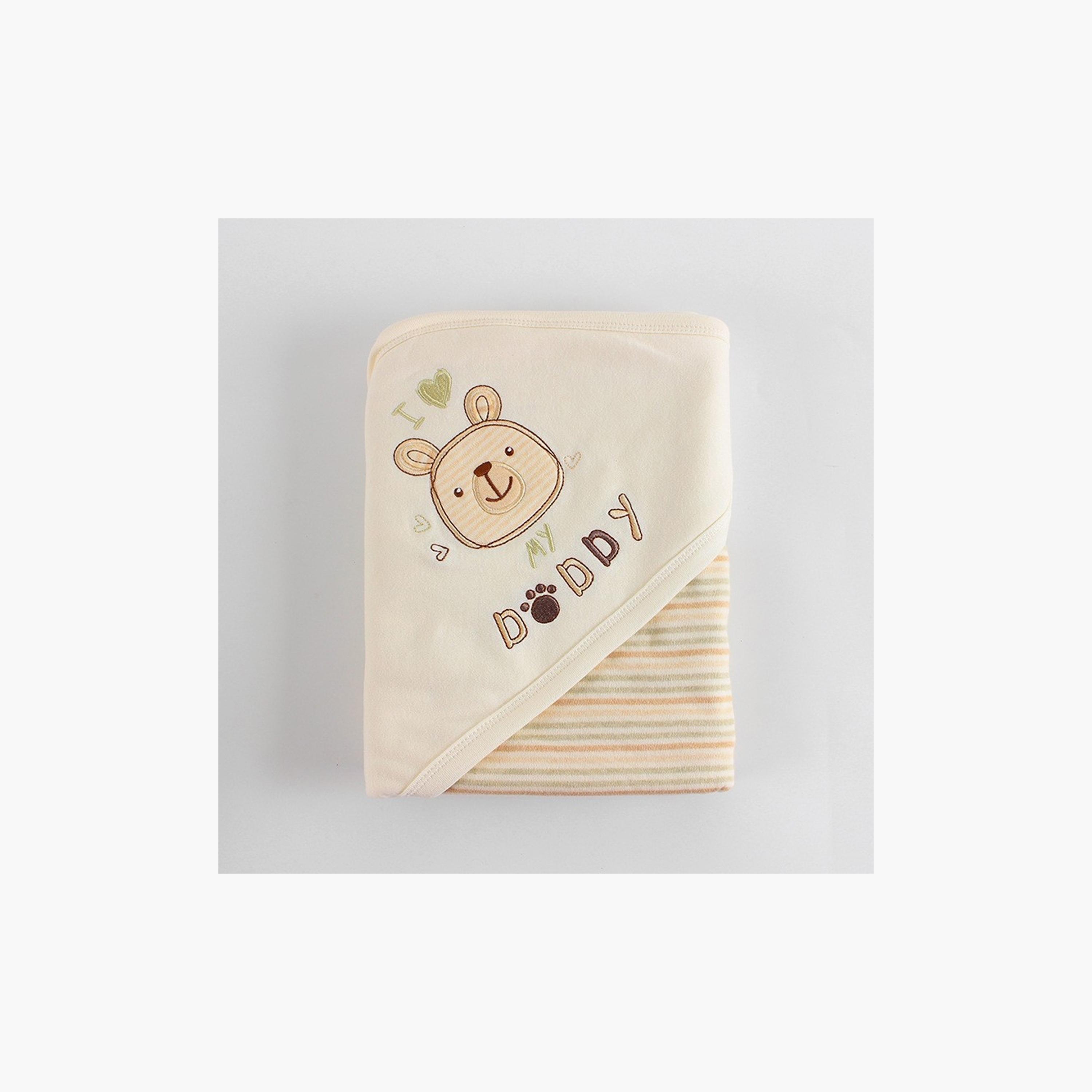 Factory Price Little Bear Hooded Towel Gift Set - Multicolour-baby-bathandcare-towels-image-2