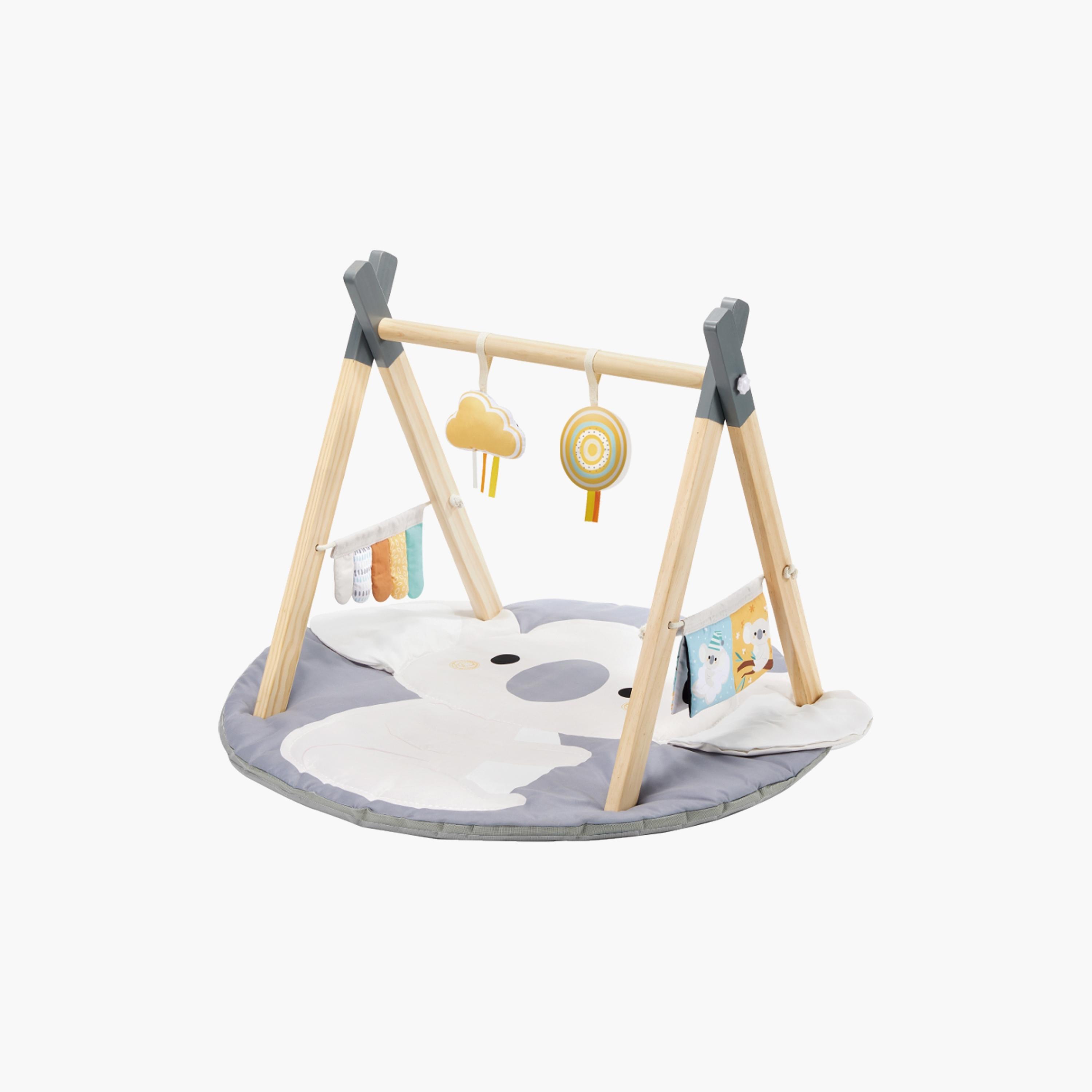 جيم خشبي مع أرضية نايرا وألعاب محشوة من فاكتوري برايس - كوالا ايه-baby-infantactivity-playgyms-image-1