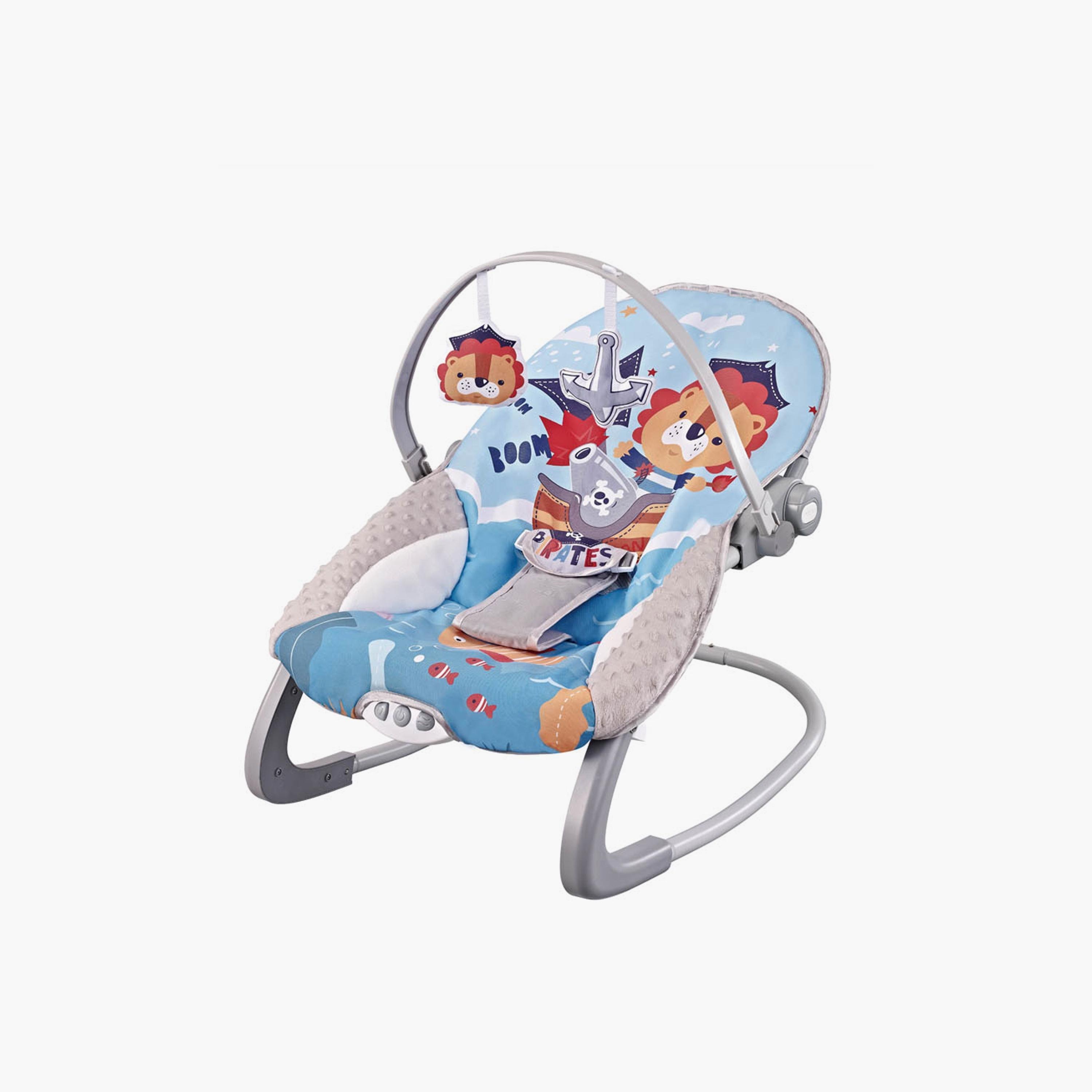 Factory Price Printed Bouncer with Removable Toys, Music & Vibration - Pirate Lion-baby-infantactivity-bouncers-image-1
