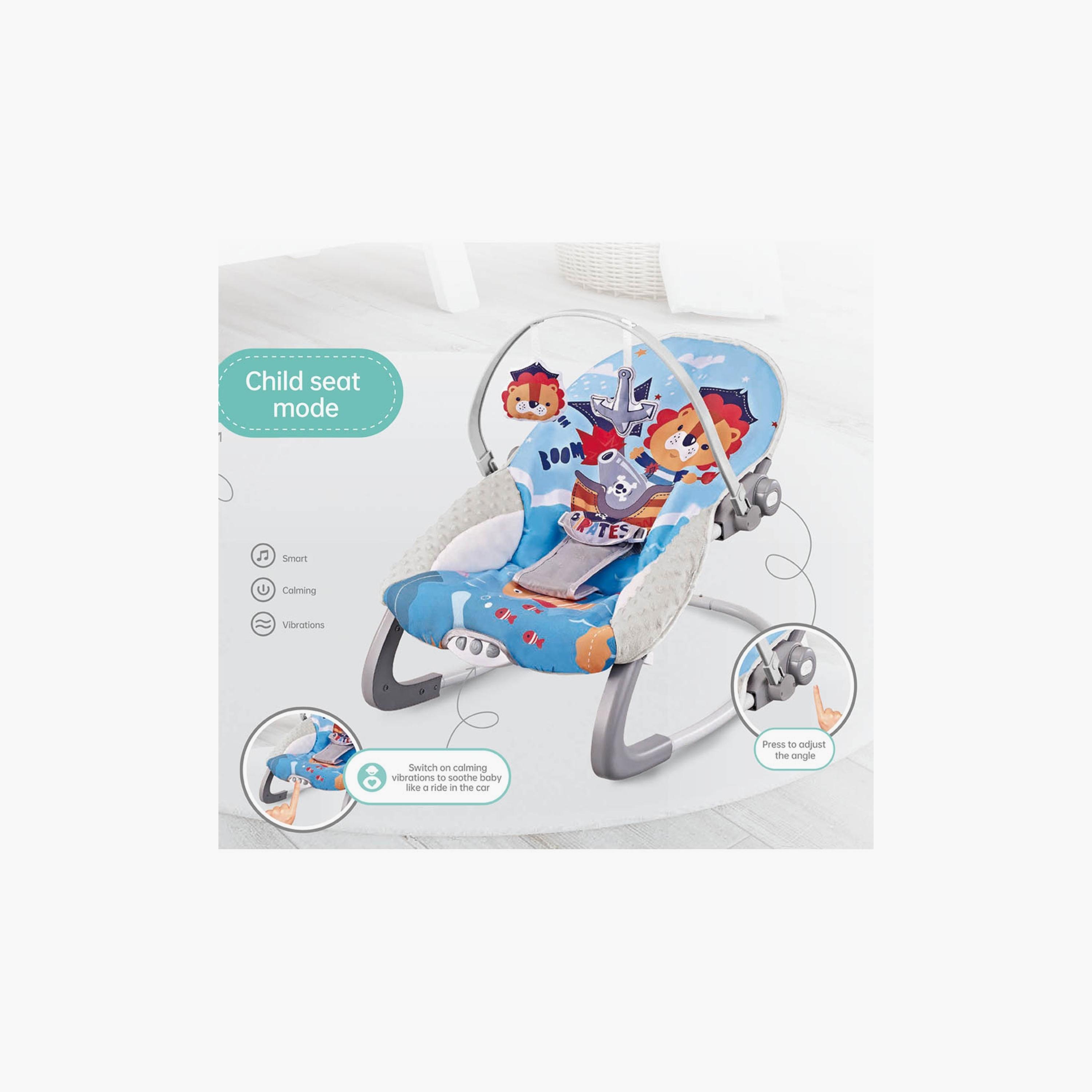 Factory Price Printed Bouncer with Removable Toys, Music & Vibration - Pirate Lion-baby-infantactivity-bouncers-image-2
