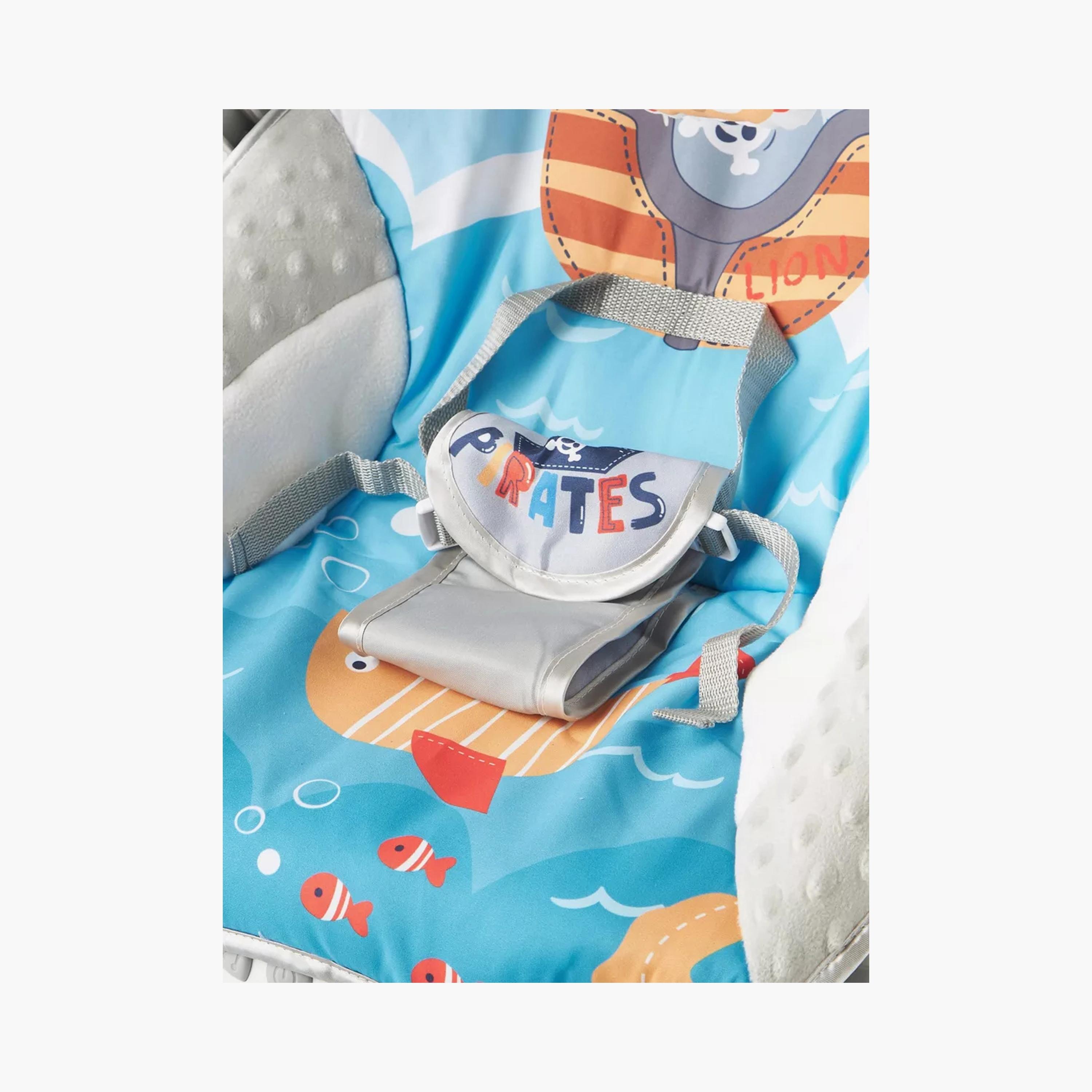 Factory Price Printed Bouncer with Removable Toys, Music & Vibration - Pirate Lion-baby-infantactivity-bouncers-image-5