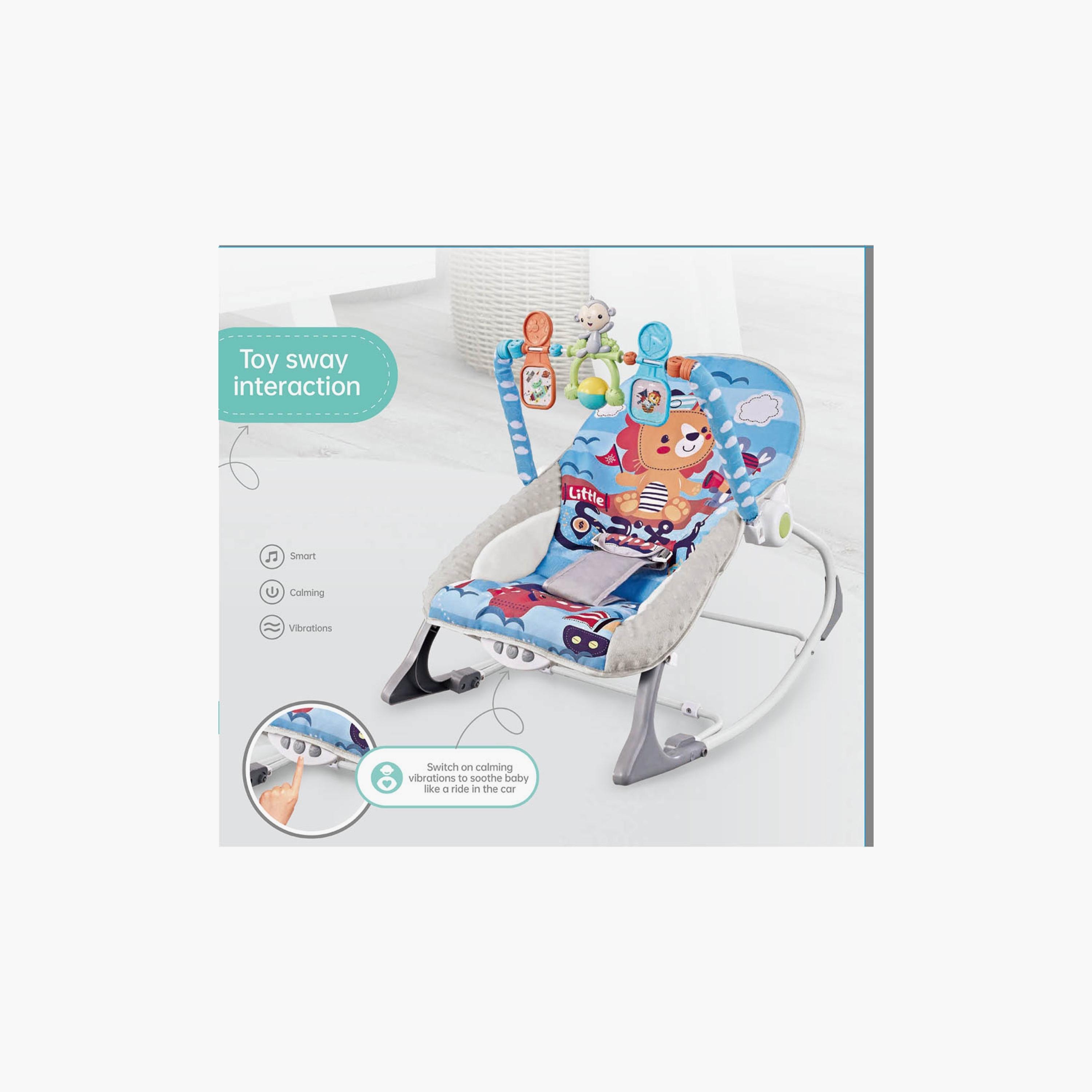 Factory Price Printed Rocker with Removable Toys, Music & Vibration - Lion-baby-infantactivity-rockers-image-2