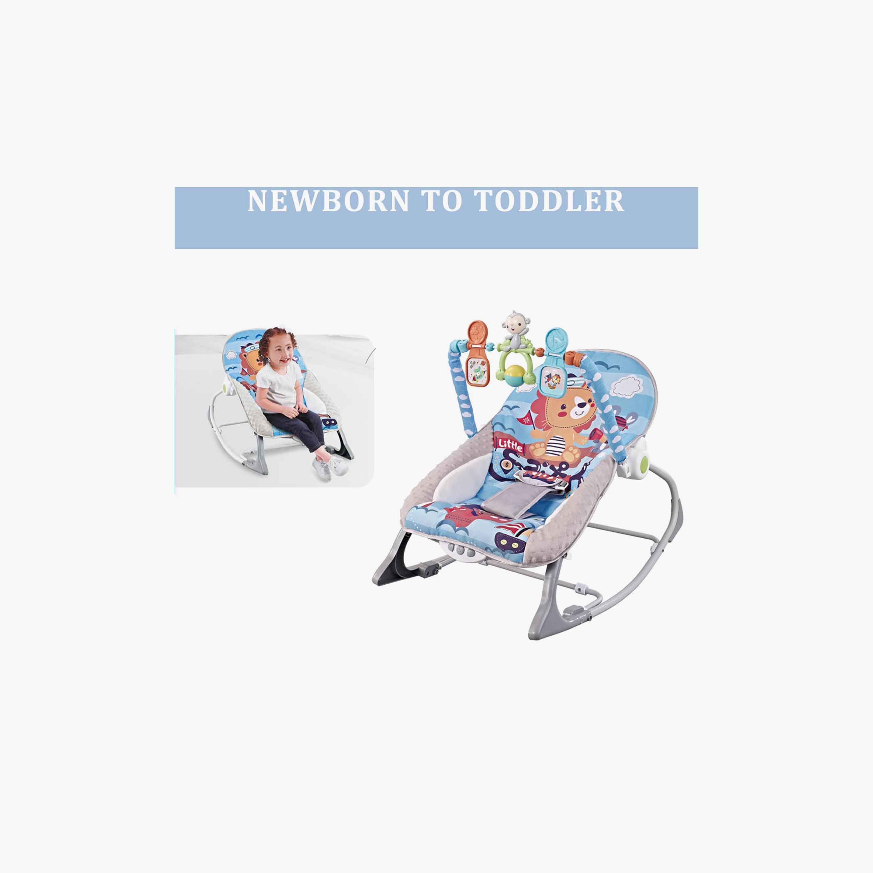 Factory Price Printed Rocker with Removable Toys, Music & Vibration - Lion-baby-infantactivity-rockers-image-4
