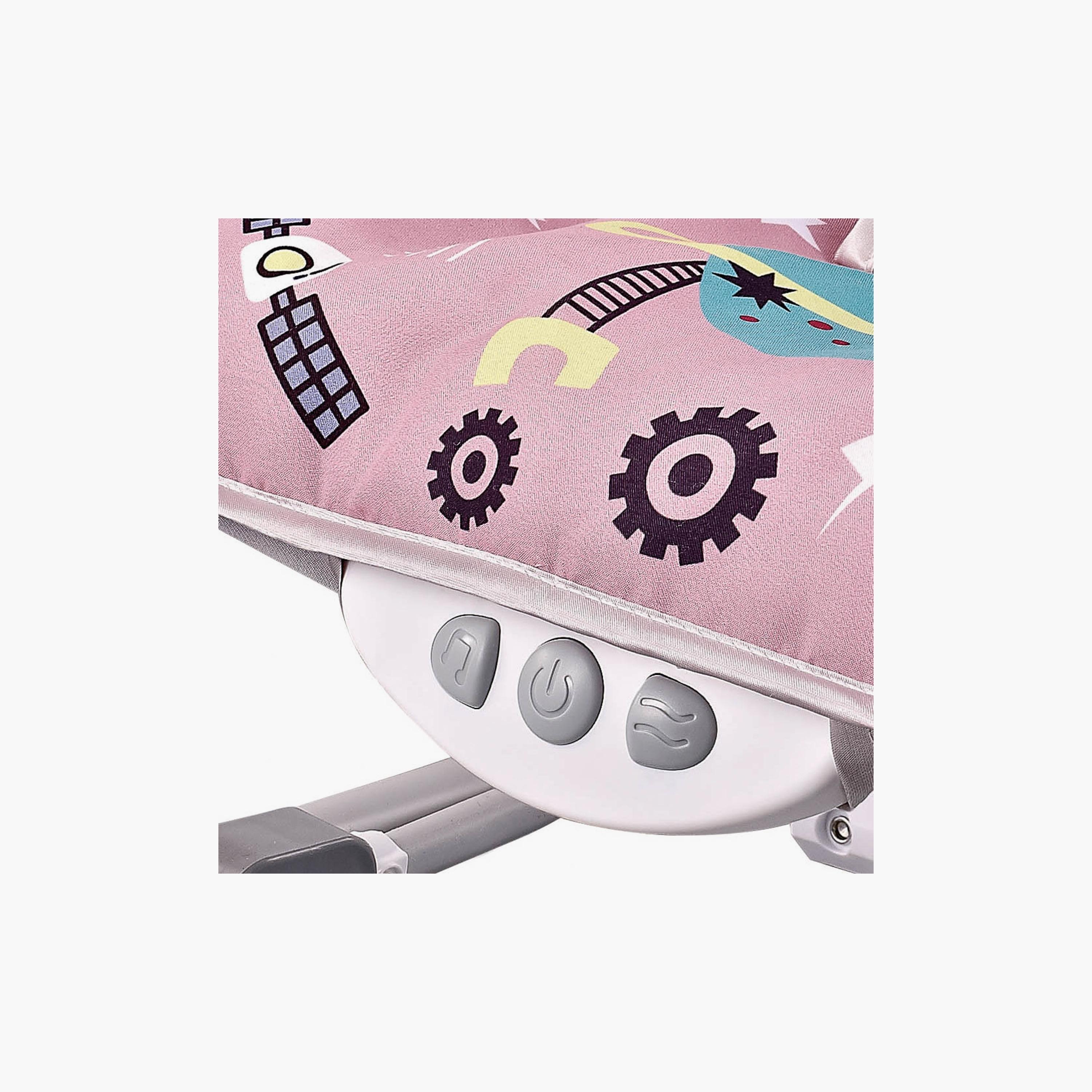 Factory Price Printed Rocker with Removable Toys, Music & Vibration - Space Pink-baby-infantactivity-rockers-image-3