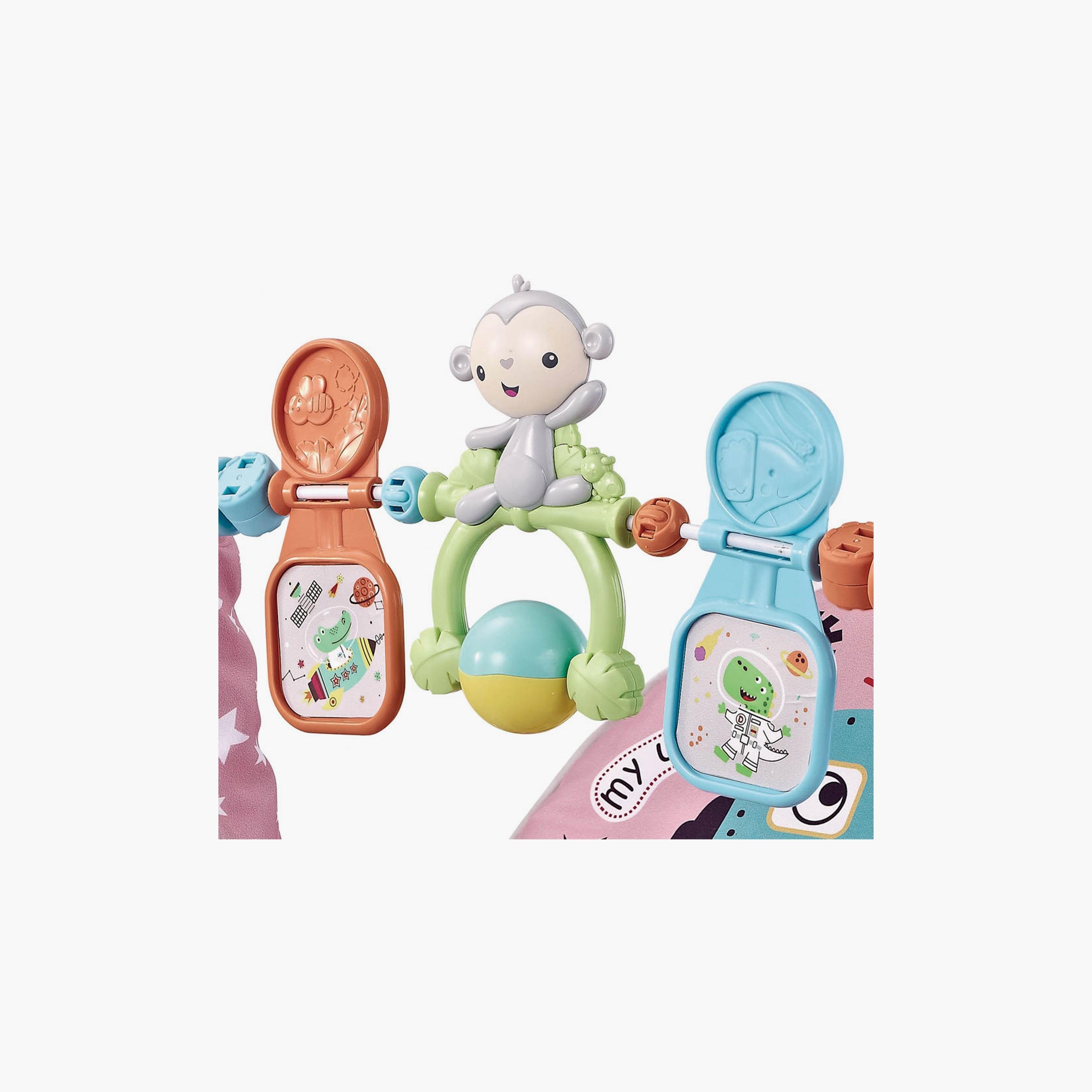 Factory Price Printed Rocker with Removable Toys, Music & Vibration - Space Pink-baby-infantactivity-rockers-image-5