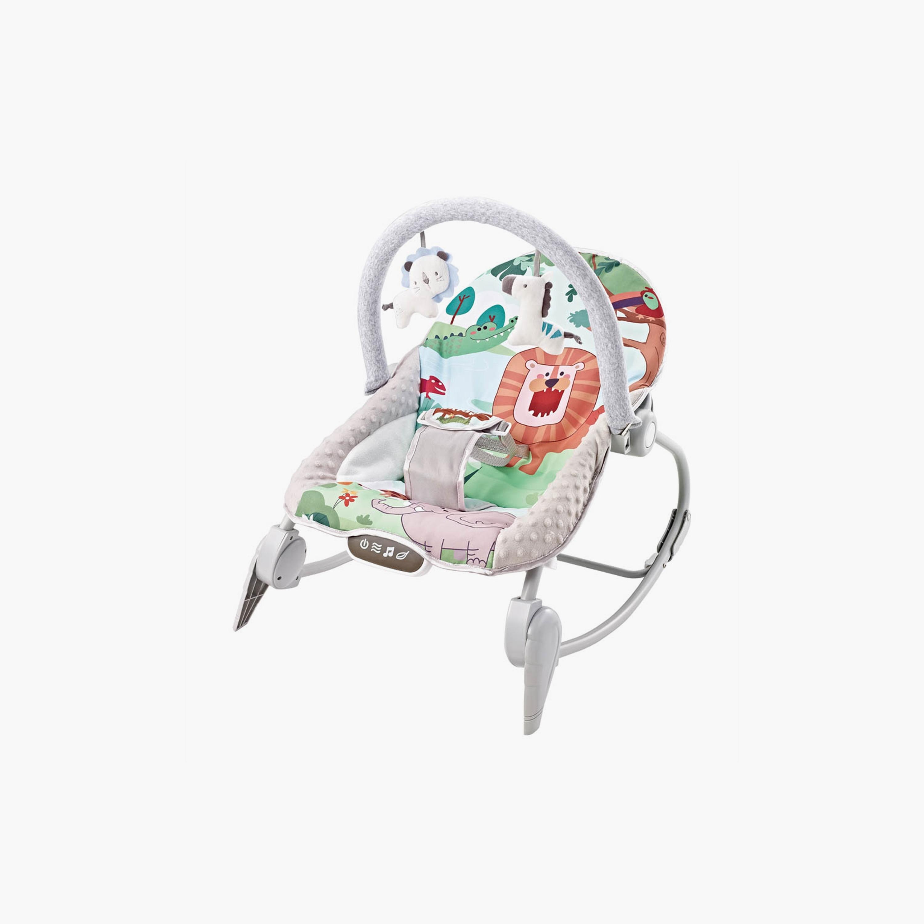 Factory Price Printed Rocker with Removable Toys, Music & Vibration - B-baby-infantactivity-rockers-image-1