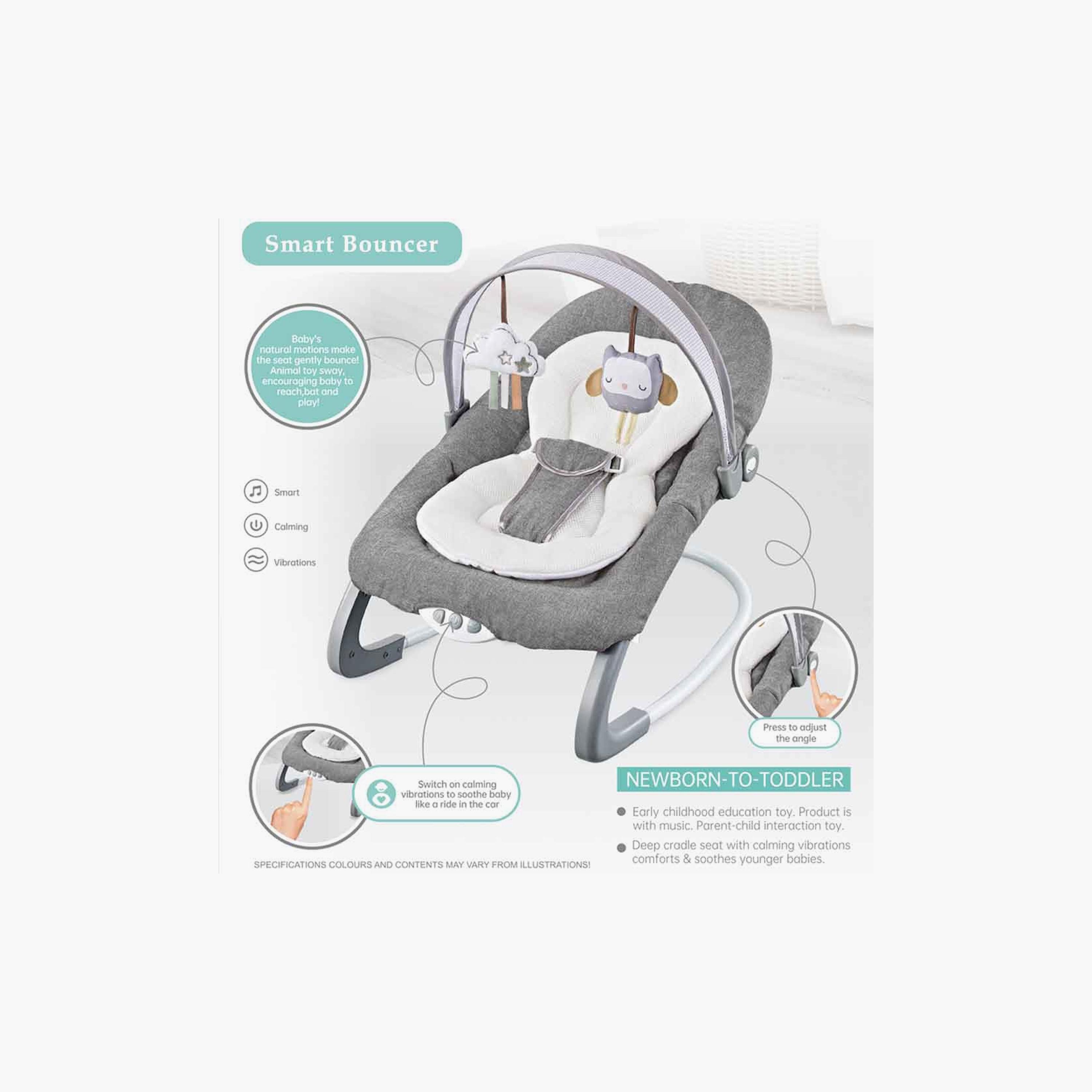 Factory Price Royal Bouncer with Removable Toys, Music & Vibration-baby-infantactivity-bouncers-image-2