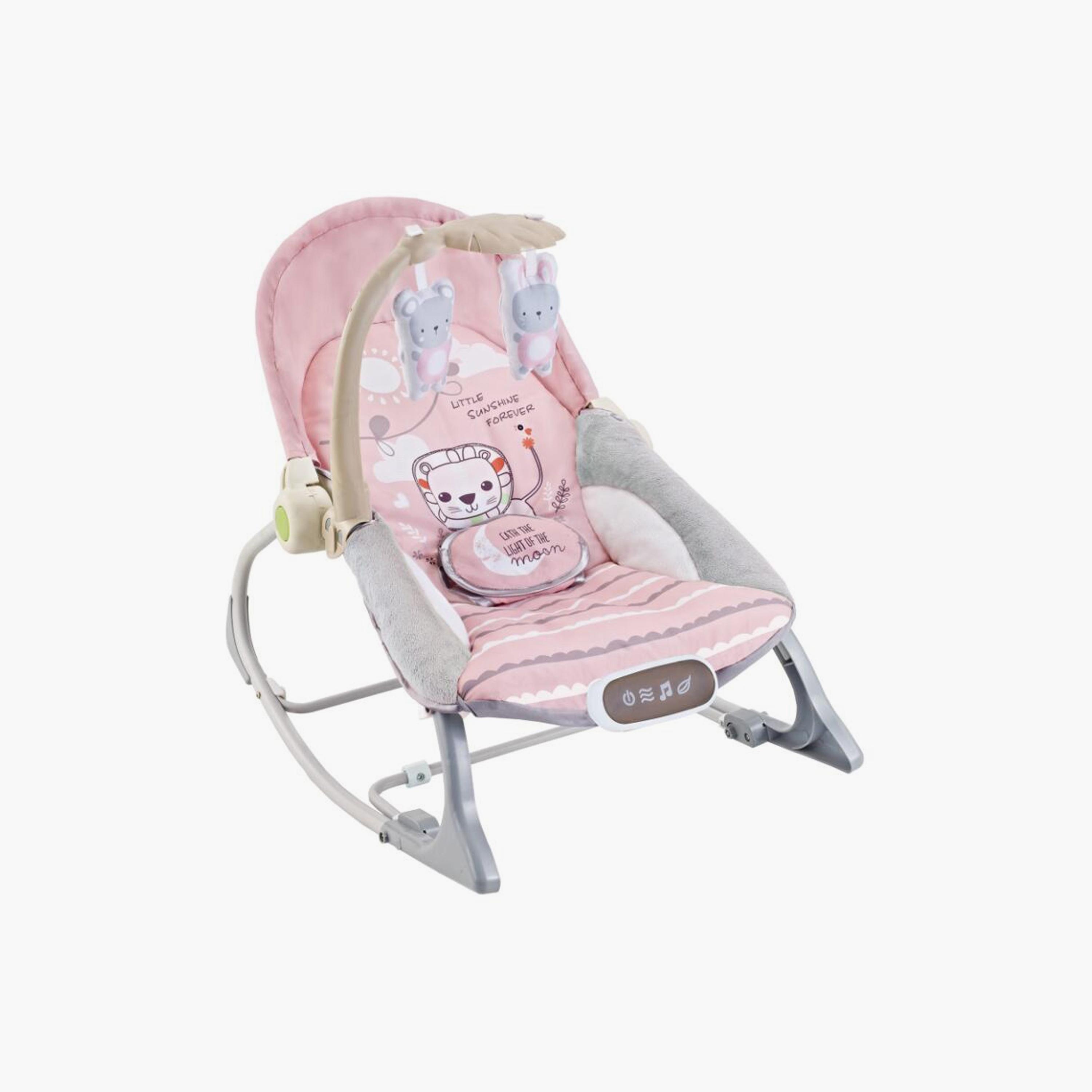 Factory Price Destiny Bouncer with Removable Toys, Music & Vibration - Pink-baby-infantactivity-bouncers-image-1