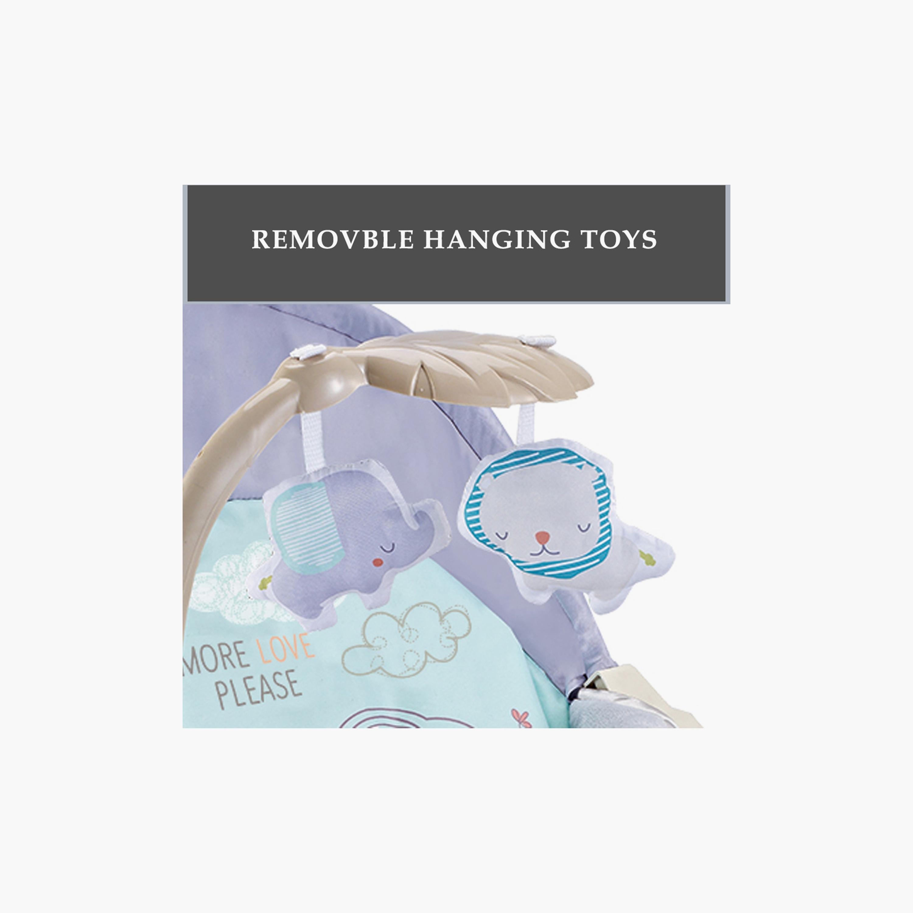 Factory Price Destiny Bouncer with Removable Toys, Music & Vibration - Blue-baby-infantactivity-bouncers-image-3