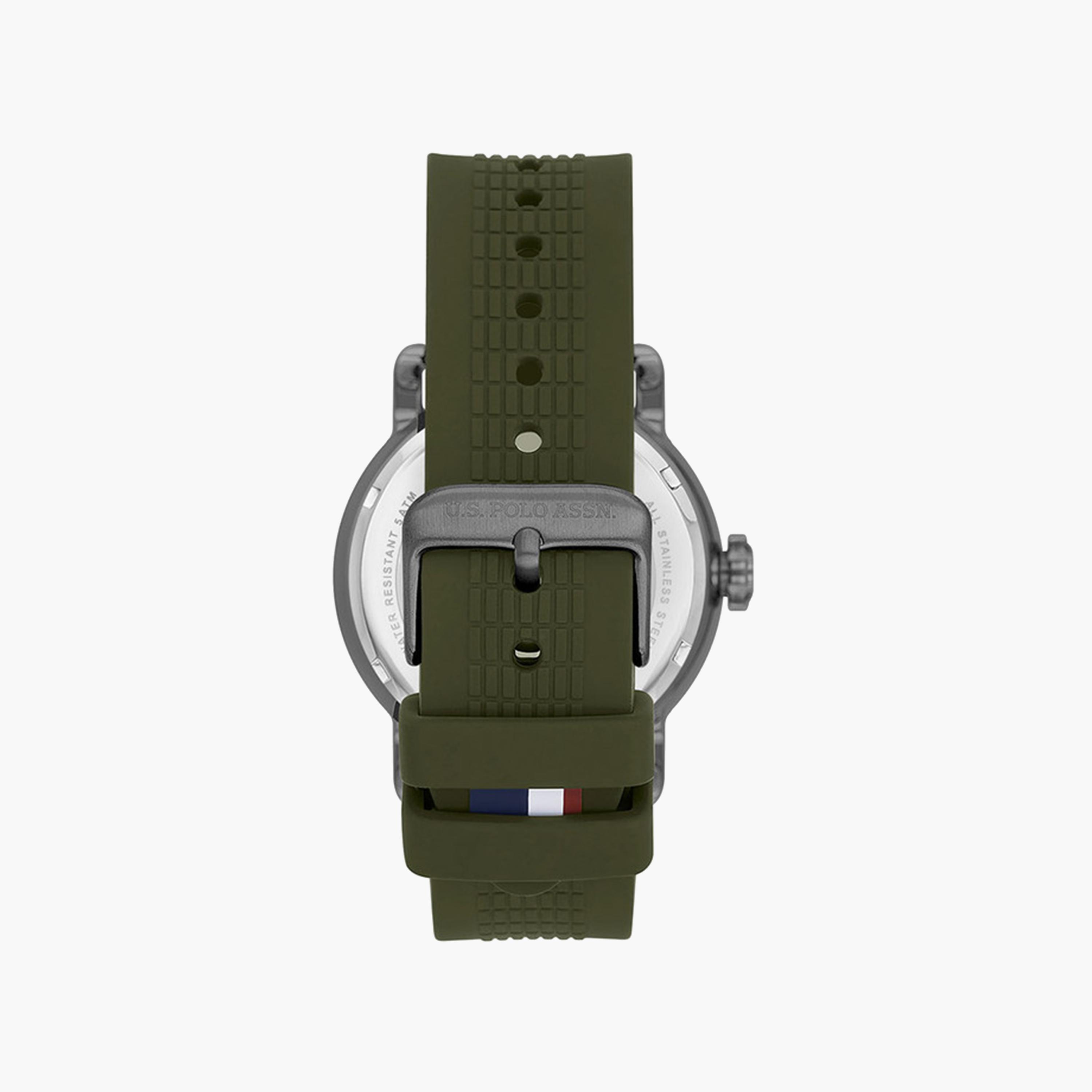 يو. اس. بولو اسوسيشن  - ساعة للرجال 43 ملم تناظرية سيليكون أخضر | USPA1058-04-men-watchesandjewellery-watches-image-3