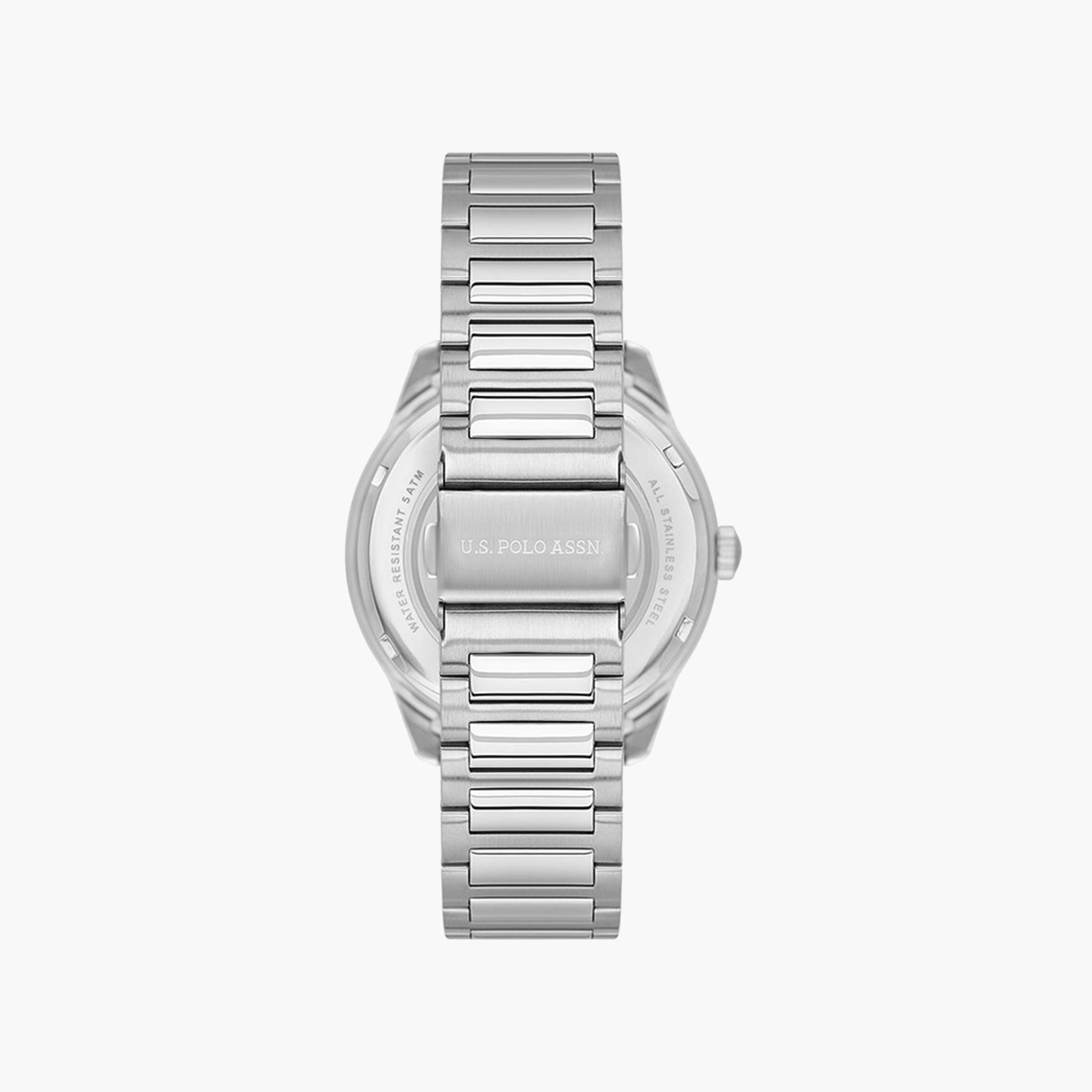 U.S. Polo Assn Men's 42 MM Silver Analog Stainless Steel Strap Watch | USPA1087-04-men-watchesandjewellery-watches-image-3