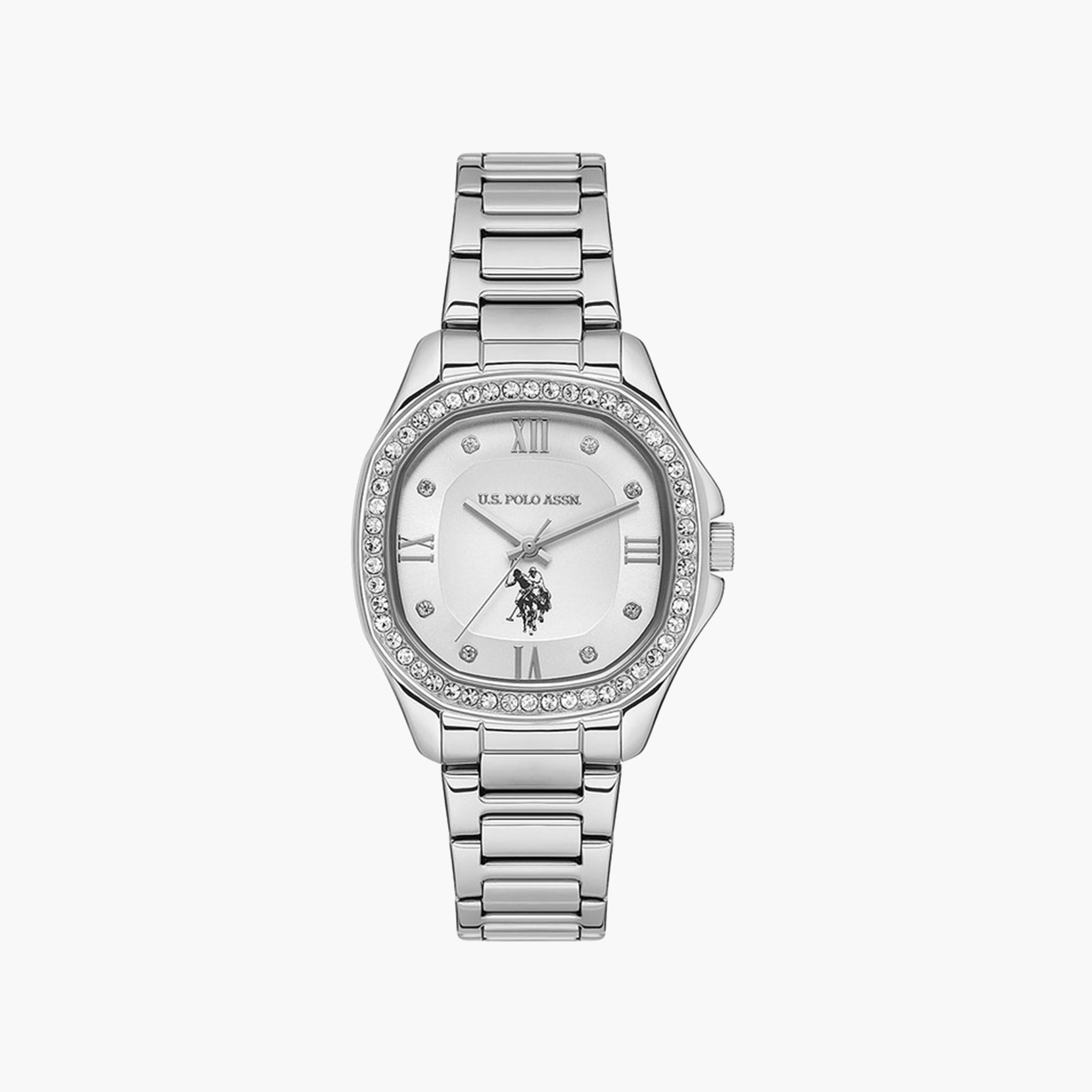 يو. اس. بولو اسوسيشن  - ساعة للنساء بقطر 39 ملم من الستانليس ستيل فضي | USPA2088-01-women-watchesandjewellery-watches-image-1