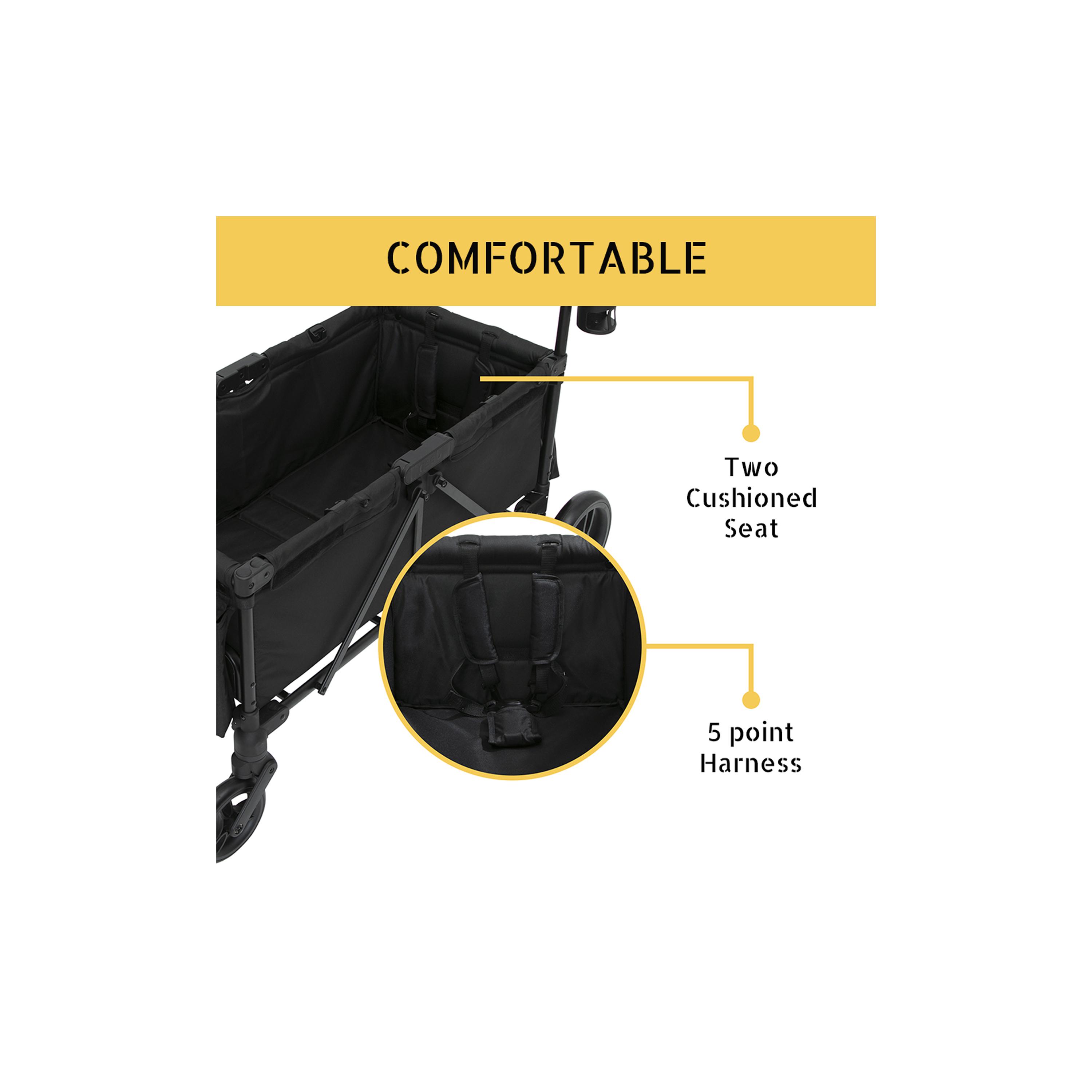 Teknum Fellow Wagon Stroller with Snack Tray - Black-baby-gear-strollersandprams-strollers-image-8