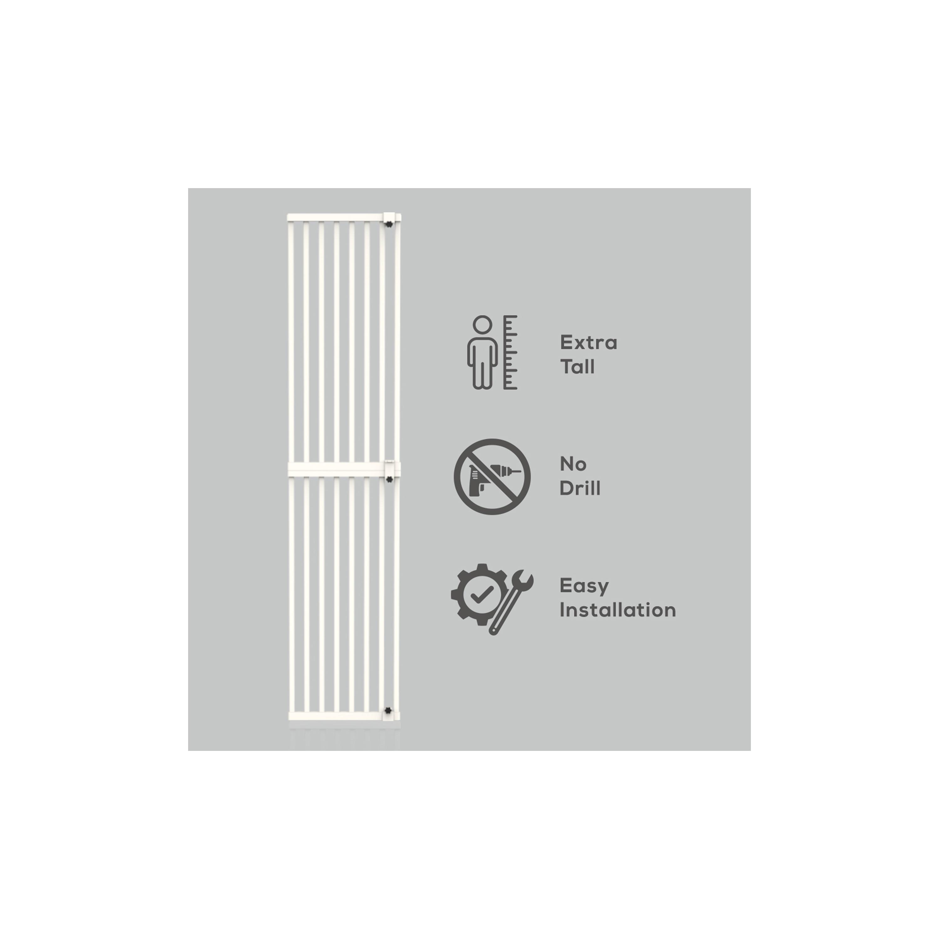 Baby Safe Metal Safety Gate Extension - White - 40 cm-baby-healthandsafety-babyproofing-image-2