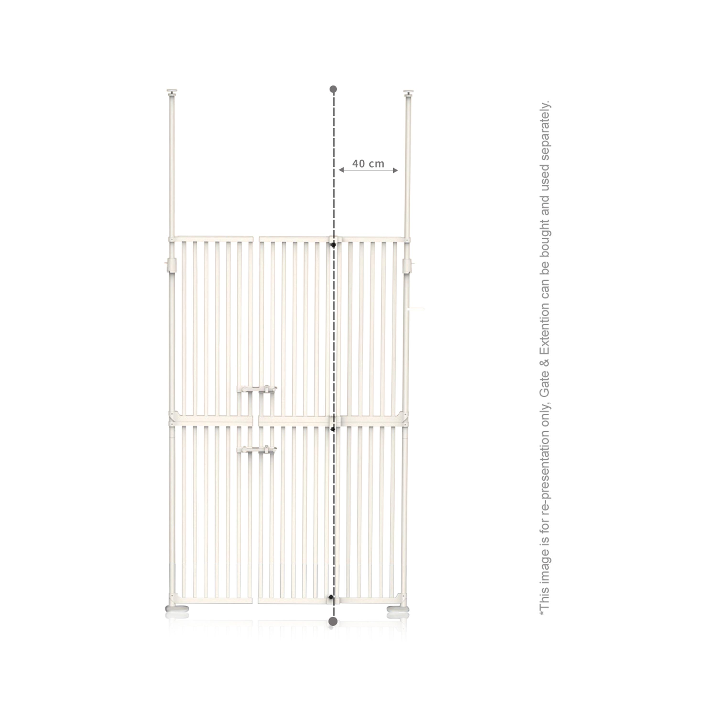 Baby Safe Metal Safety Gate Extension - White - 40 cm-baby-healthandsafety-babyproofing-image-5
