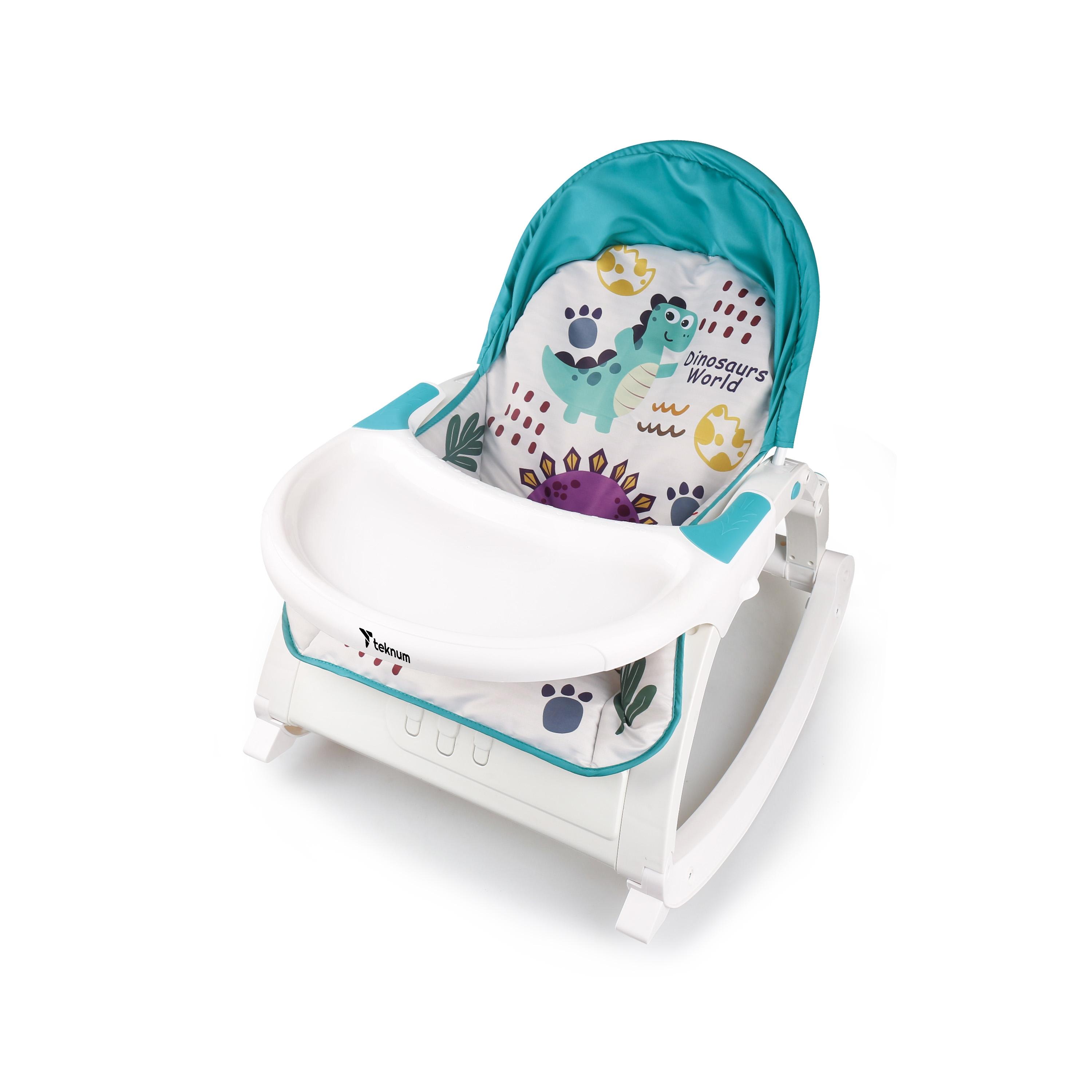 Teknum Multifunctional Rocker - Dinosaur - Blue-baby-feeding-highchairsandboosters-image-1