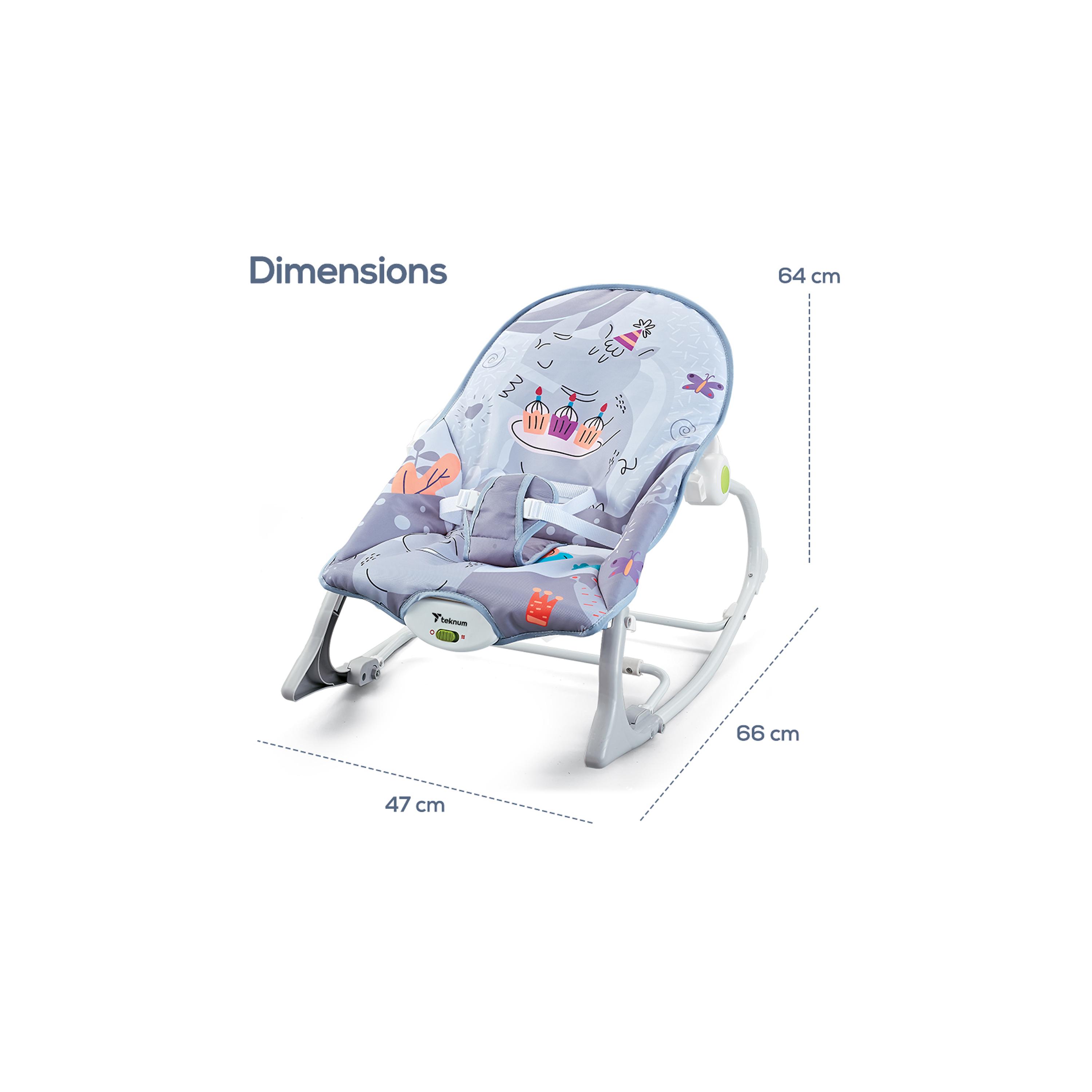 Teknum 3-In-1 Rocker with Soothing - Party - Grey-baby-infantactivity-rockers-image-5