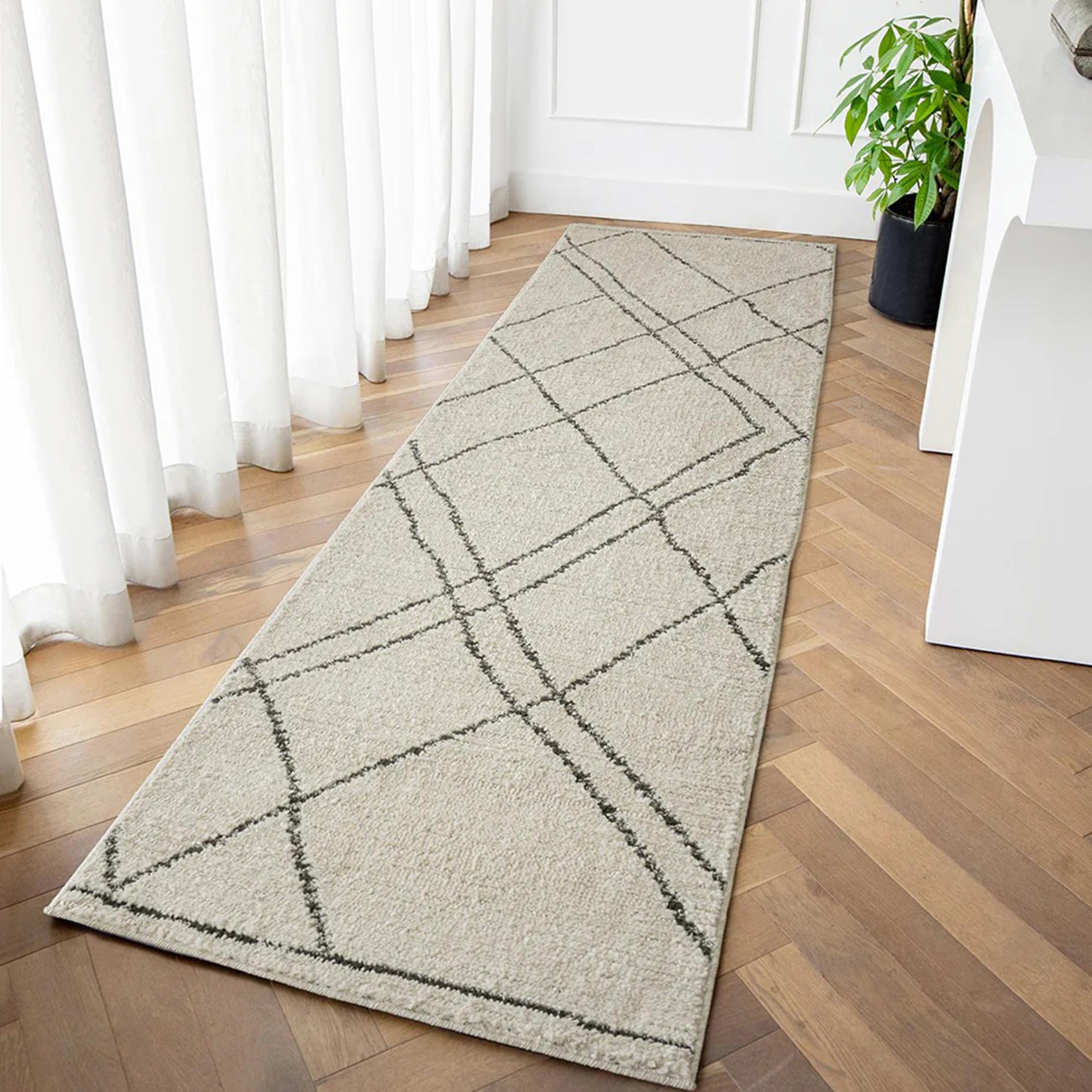 Leila Bianca Runner - 80x300 cm