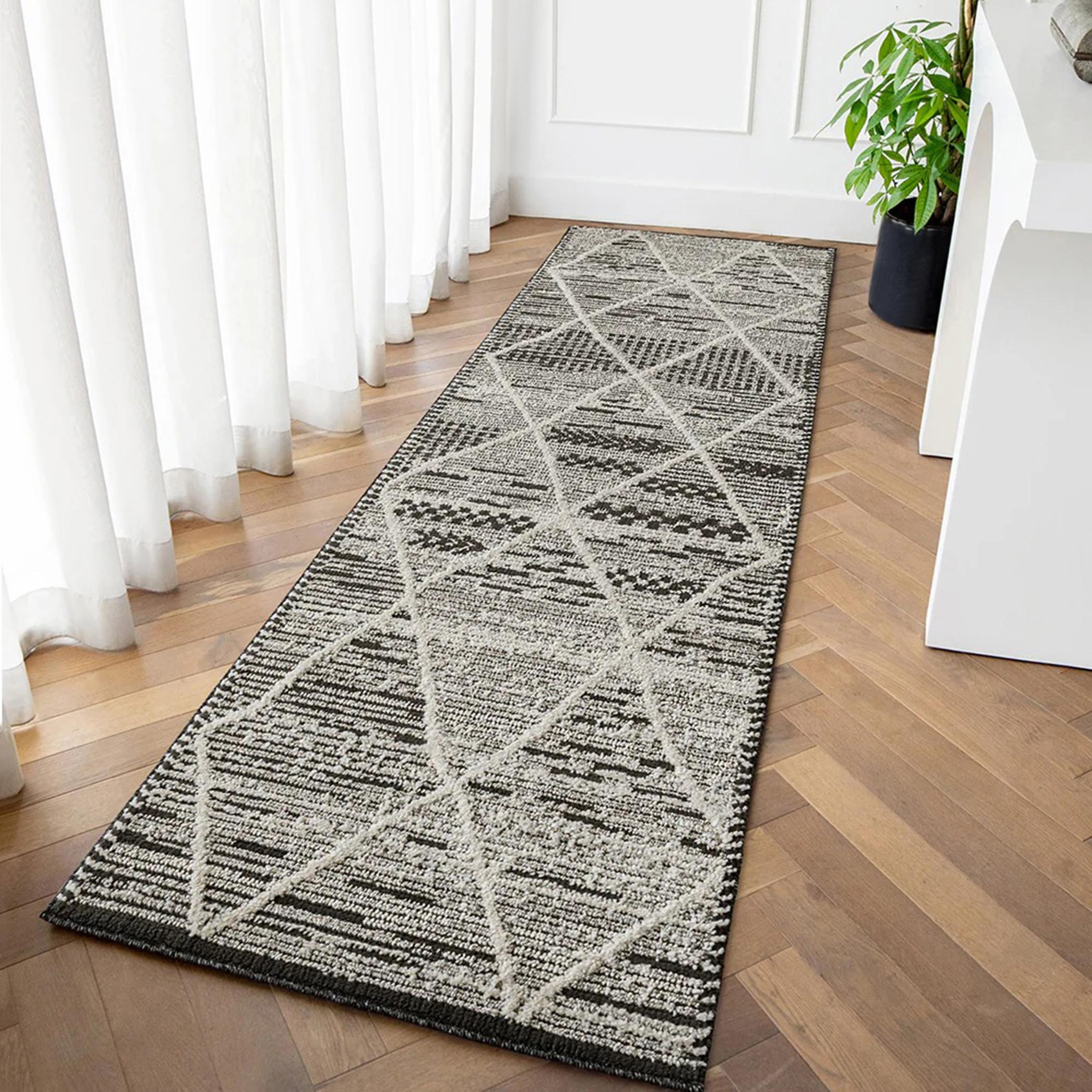 Leila Ebony Runner - 80x300 cm