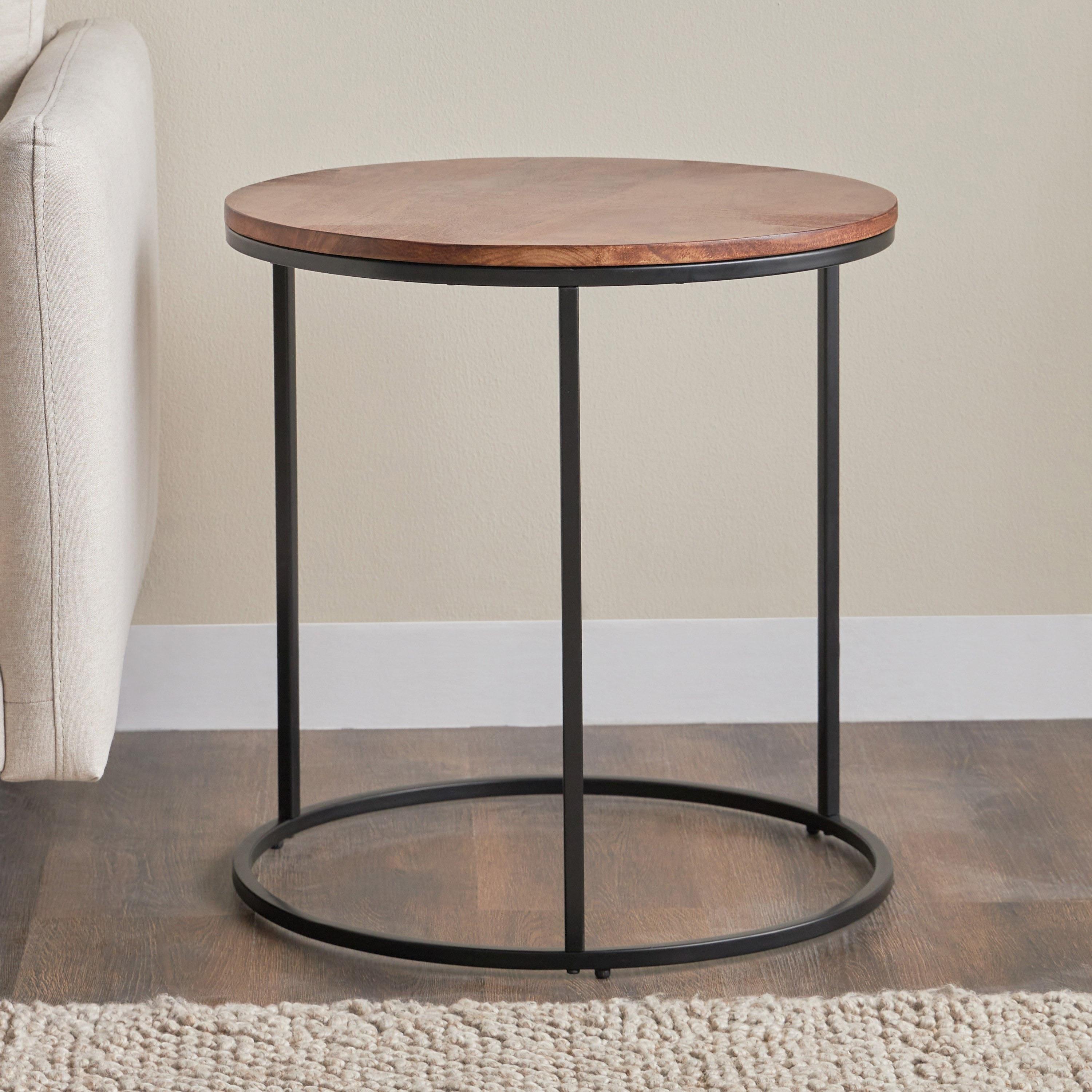 AVGT Chic Wooden Top Side Table
