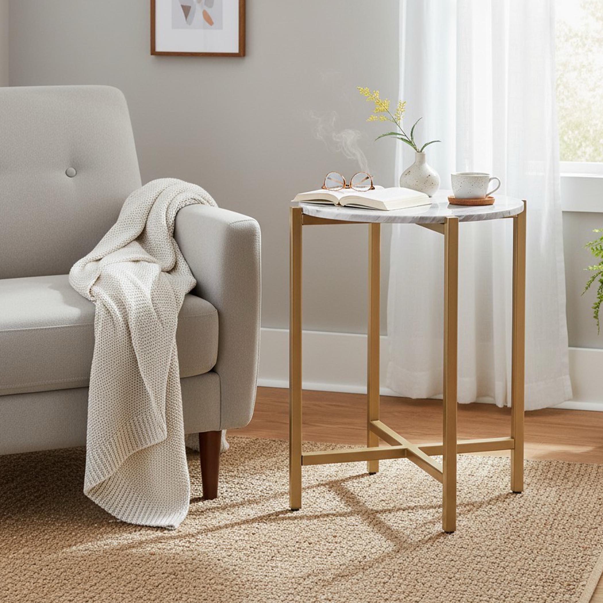 AVGT Marble Top Side Table