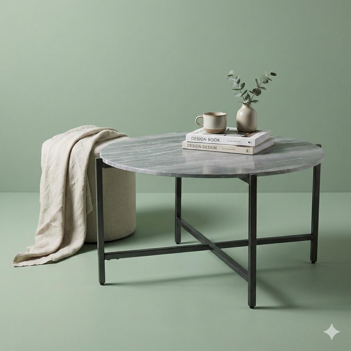 AVGT Elegant Marble Top Coffee Table