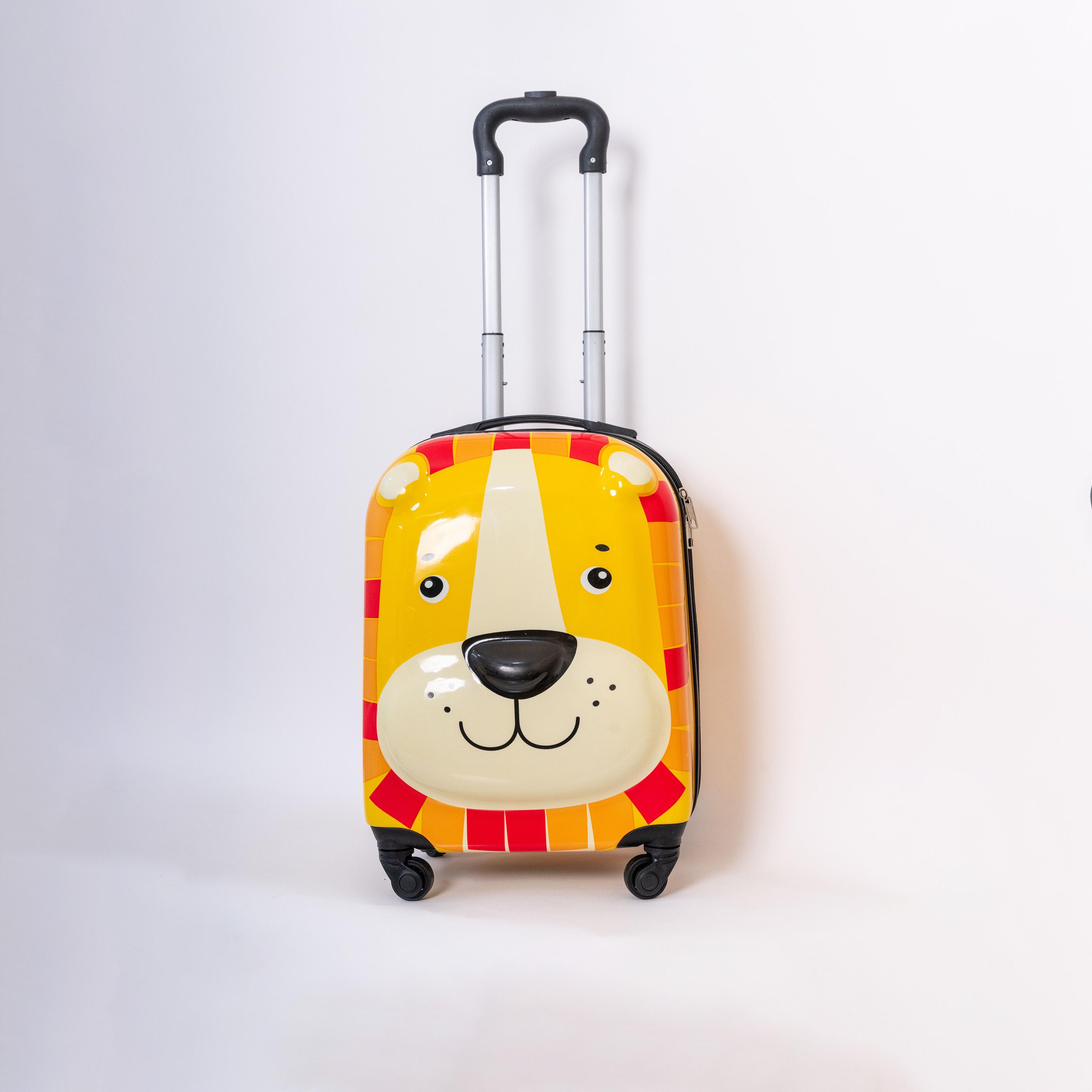 Zoo Lion Hard-Sided Polycarbonate Kids Trolley Bag-16 Inches-travel-kidstrolleyandbags-image-1