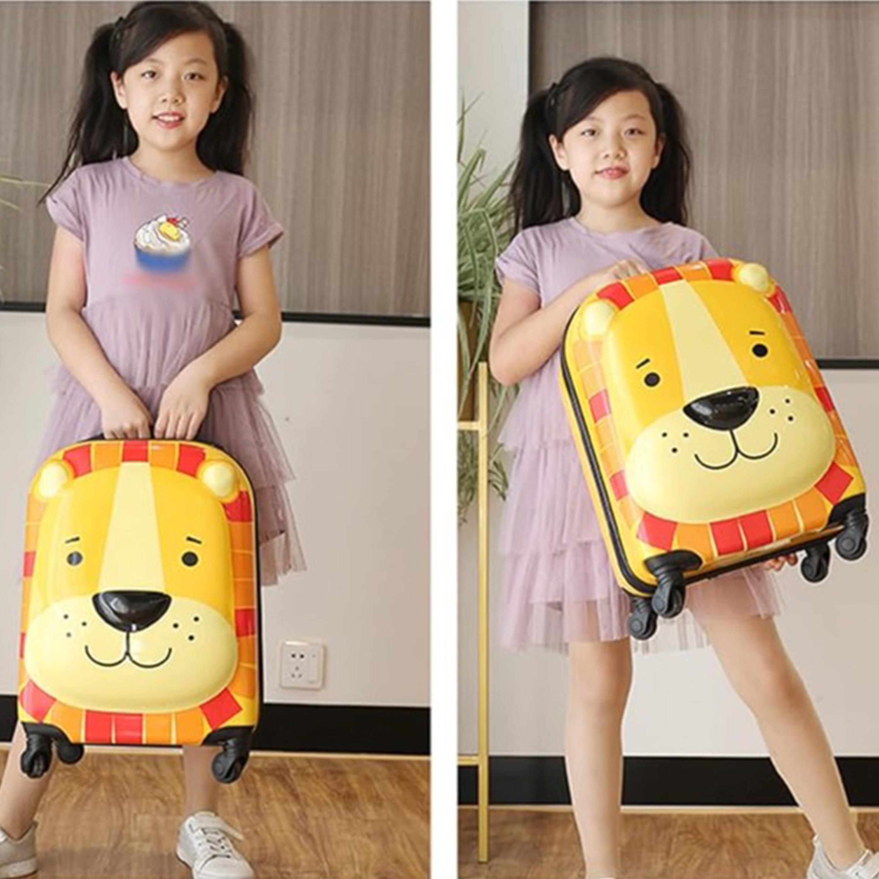 Zoo Lion Hard-Sided Polycarbonate Kids Trolley Bag-16 Inches-travel-kidstrolleyandbags-image-6