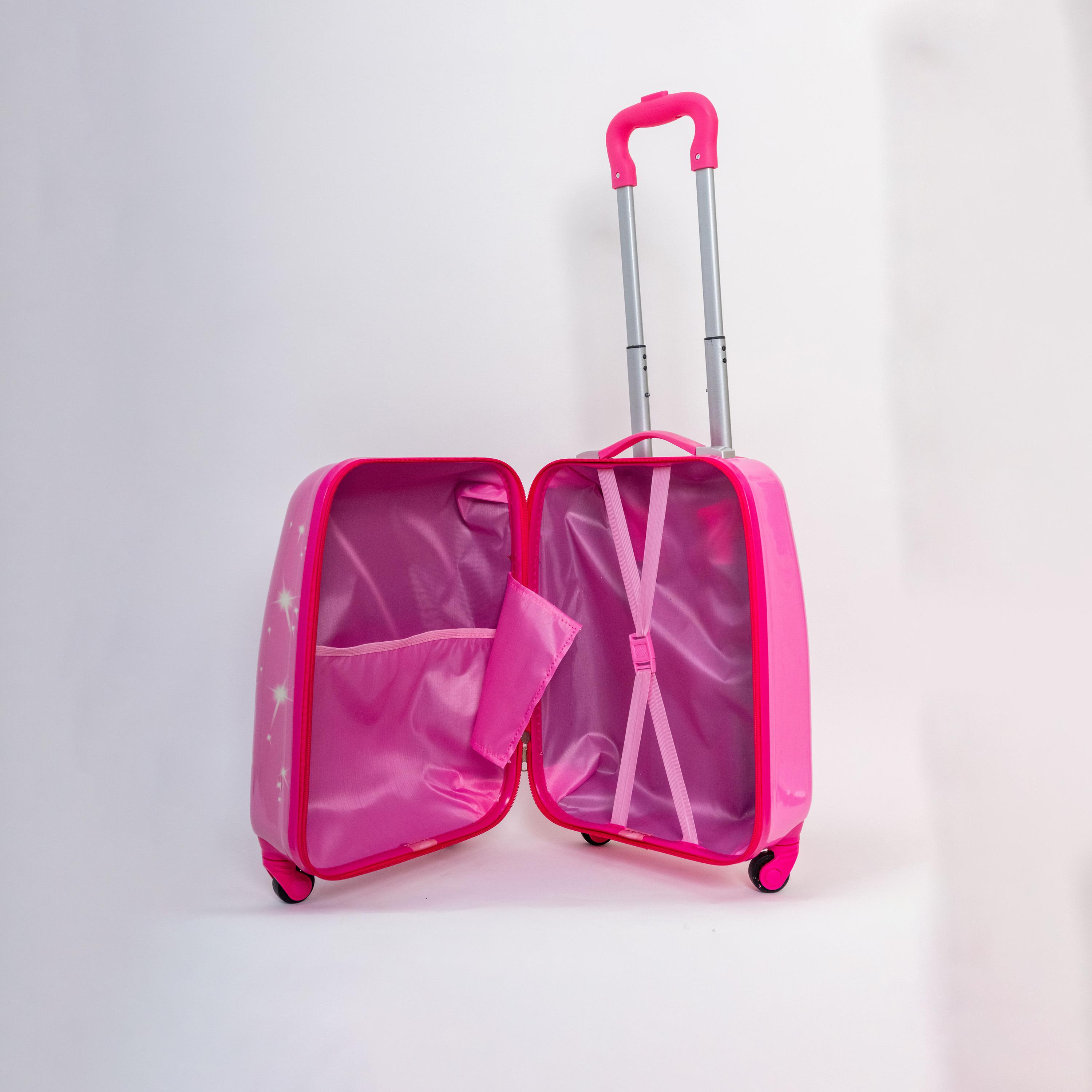 Princess Character Hard-Sided Polycarbonate Kids Trolley Bag-16 Inches| Pink-travel-kidstrolleyandbags-image-6
