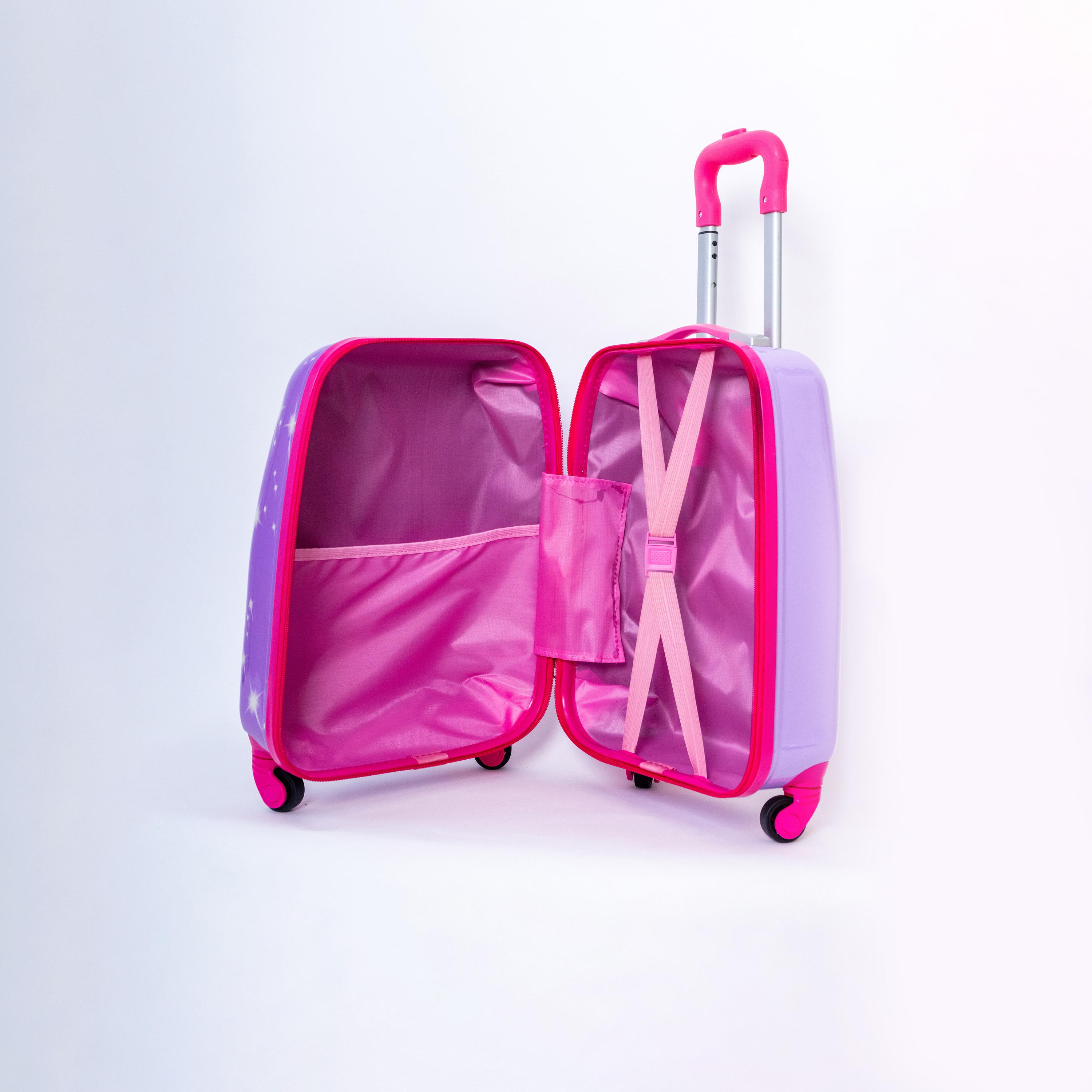 Princess Character Hard-Sided Polycarbonate Kids Trolley Bag-16 Inches | Purple-travel-kidstrolleyandbags-image-5