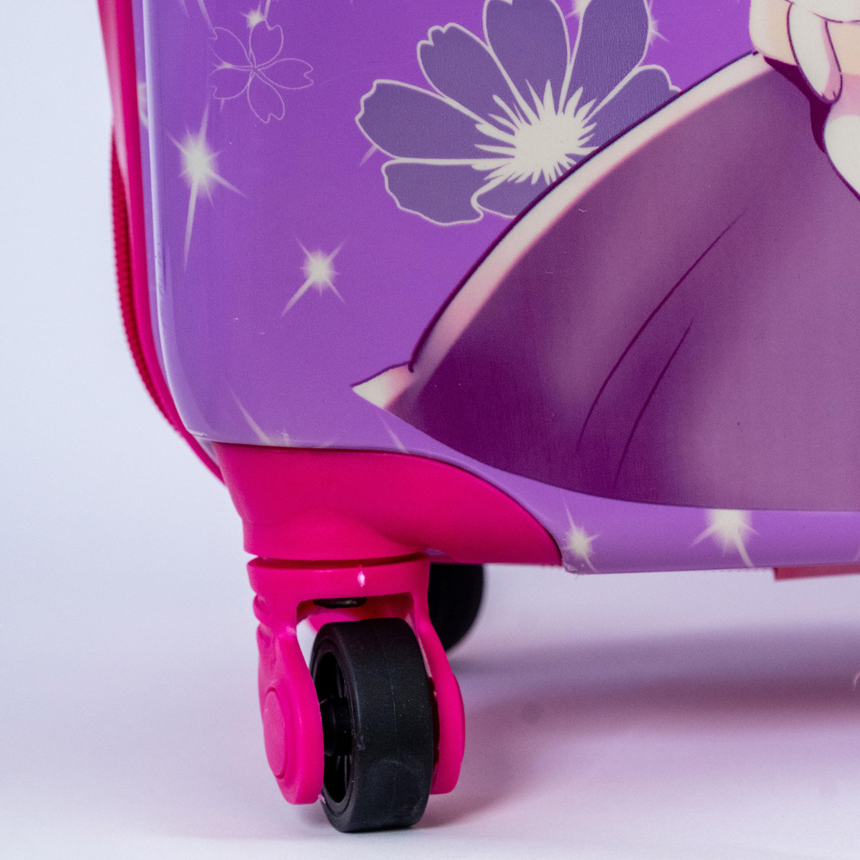 Princess Character Hard-Sided Polycarbonate Kids Trolley Bag-16 Inches | Purple-travel-kidstrolleyandbags-image-6
