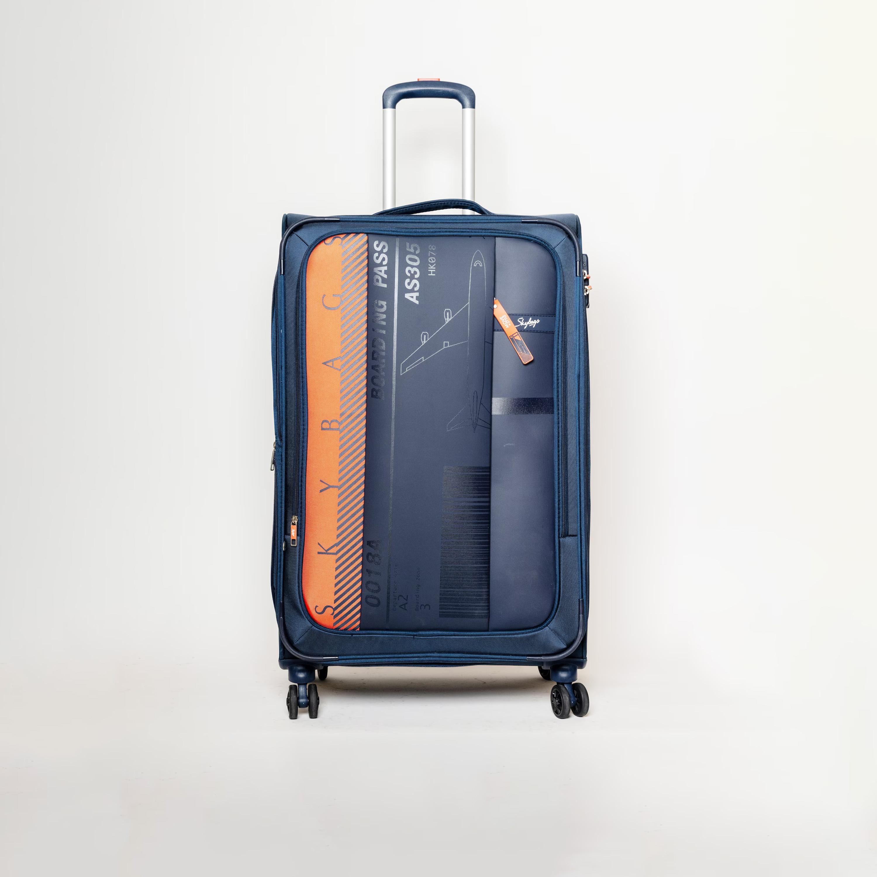 Skybags 71 CM Large Check-In Polyester Softcase 4-Wheeler Spinner Trolley Bag with TSA Lock-travel-luggagesandbags-luggage-image-1