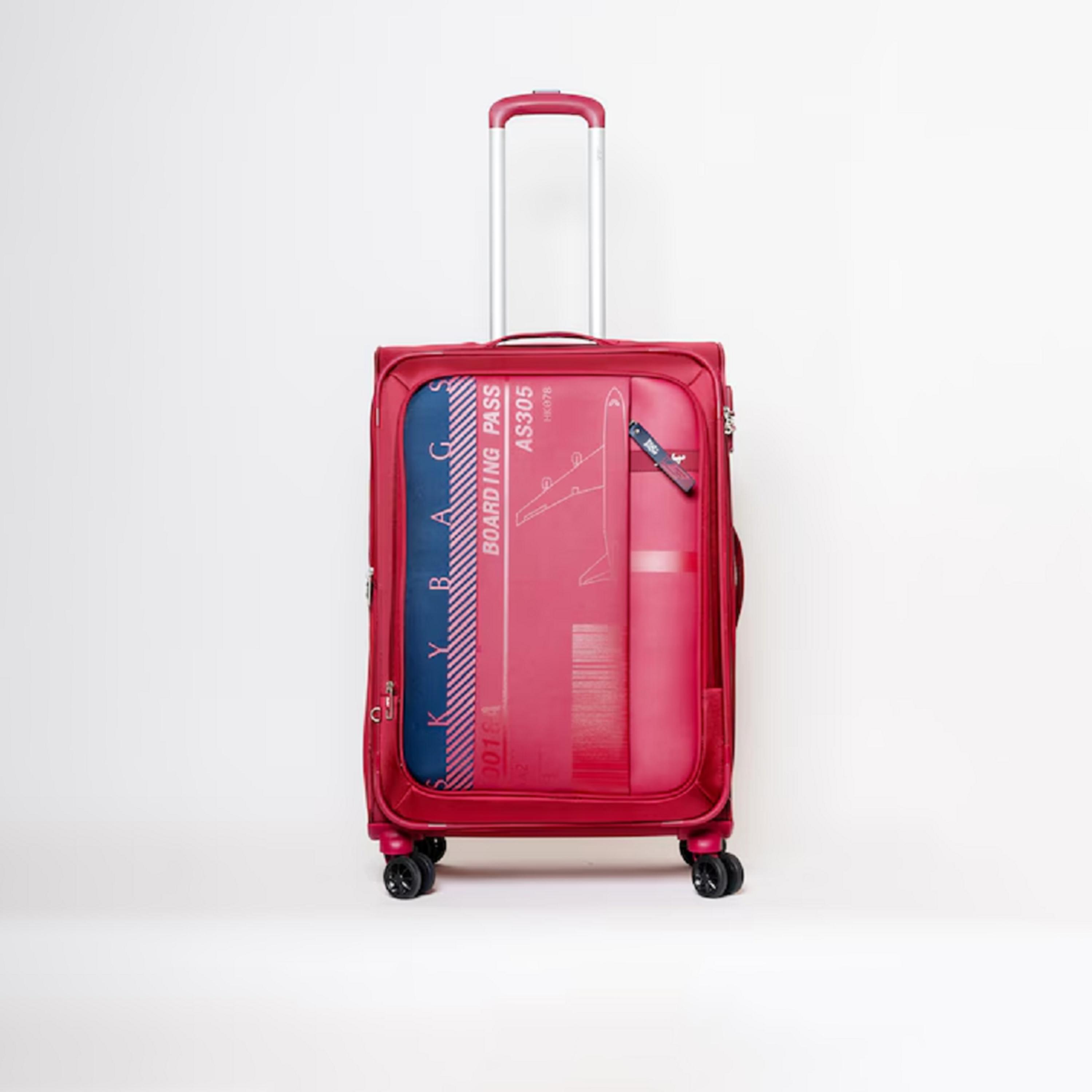 Skybags 61 CM Medium Check-In Polyester Softcase 4-Wheeler Spinner Trolley Bag with TSA Lock-travel-luggagesandbags-luggage-image-1
