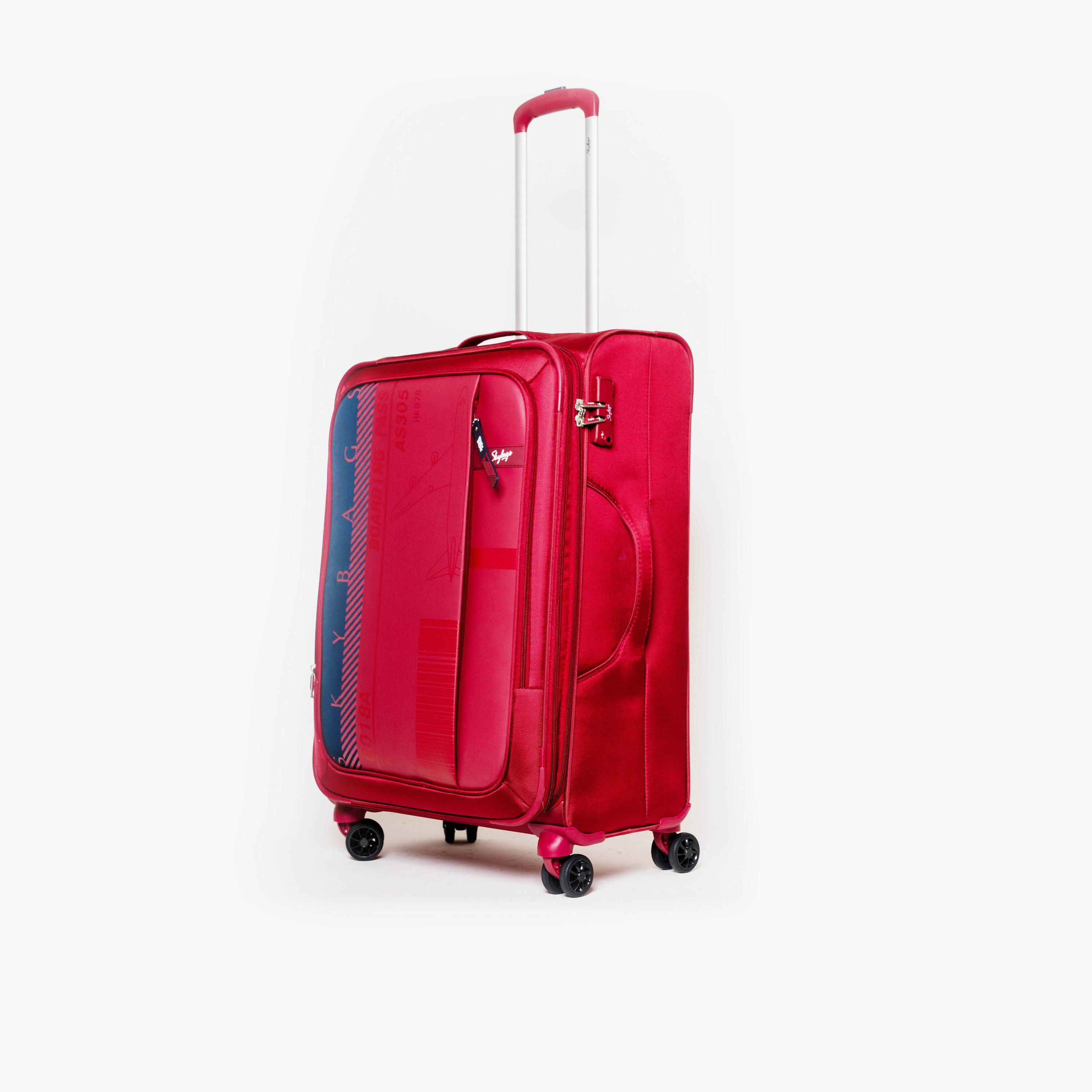 Skybags 61 CM Medium Check-In Polyester Softcase 4-Wheeler Spinner Trolley Bag with TSA Lock-travel-luggagesandbags-luggage-image-4