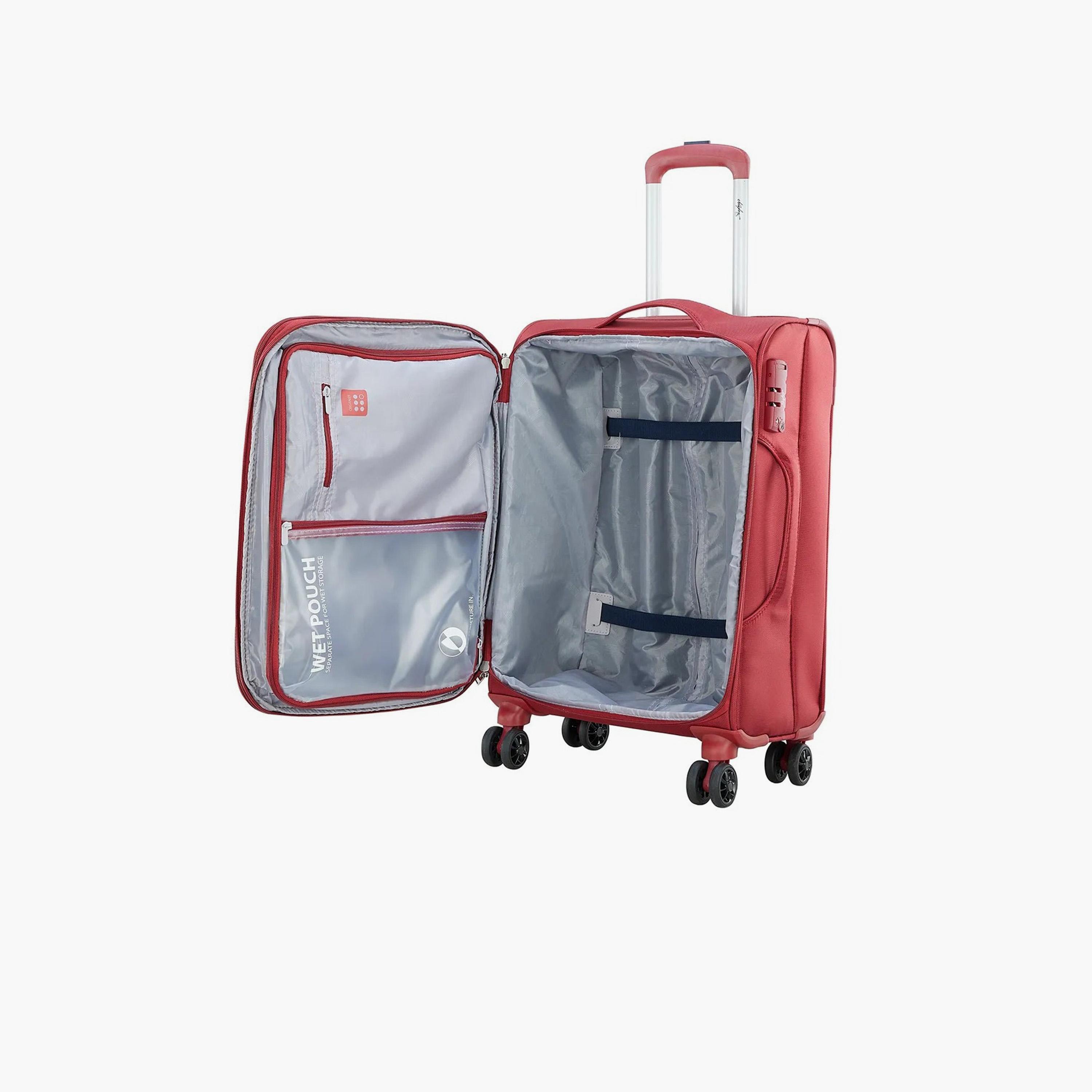 Skybags 61 CM Medium Check-In Polyester Softcase 4-Wheeler Spinner Trolley Bag with TSA Lock-travel-luggagesandbags-luggage-image-5
