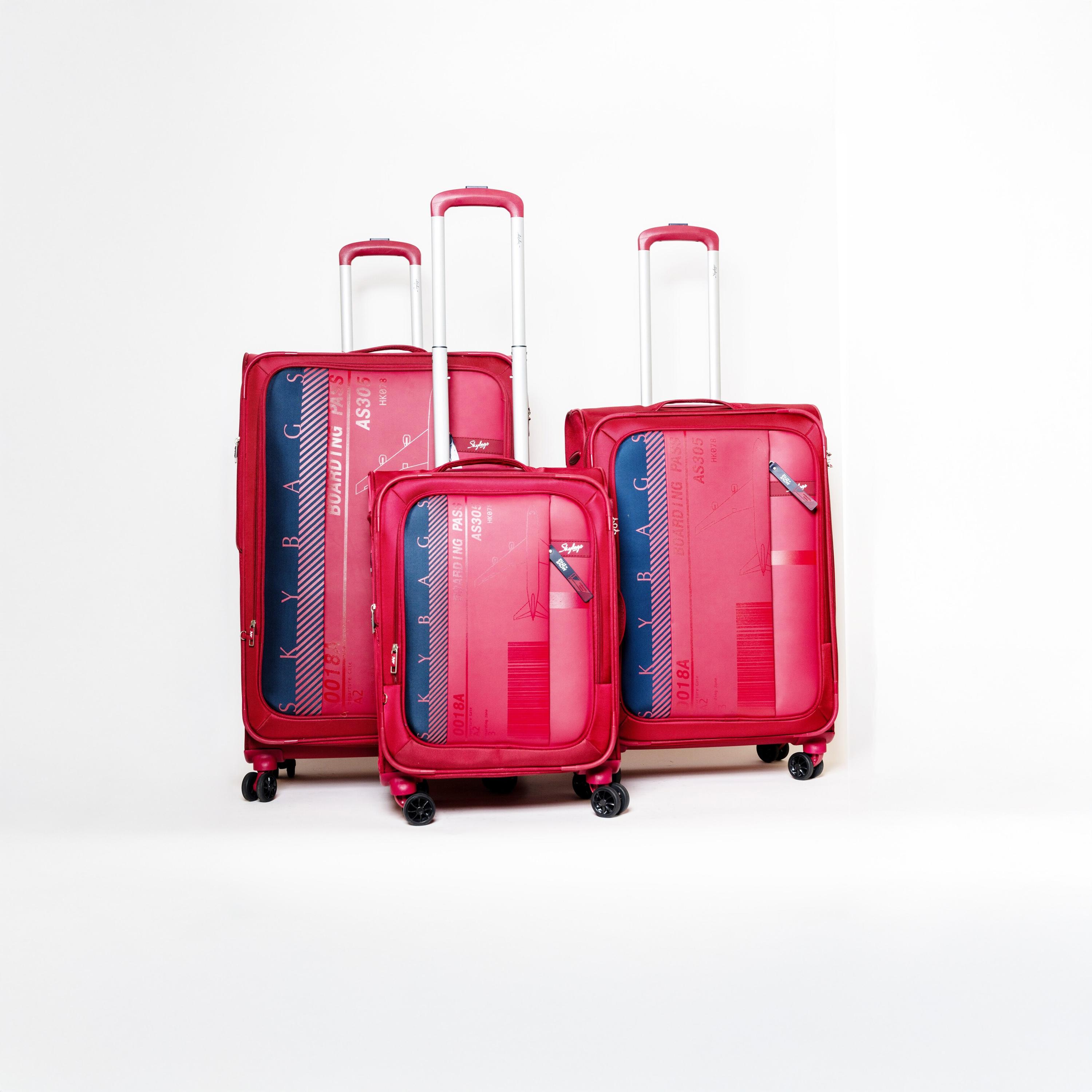 Skybags Set Of 3 Polyester Softcase 4-Wheeler Spinner Trolley Bag with TSA Lock-travel-luggagesandbags-luggage-image-1