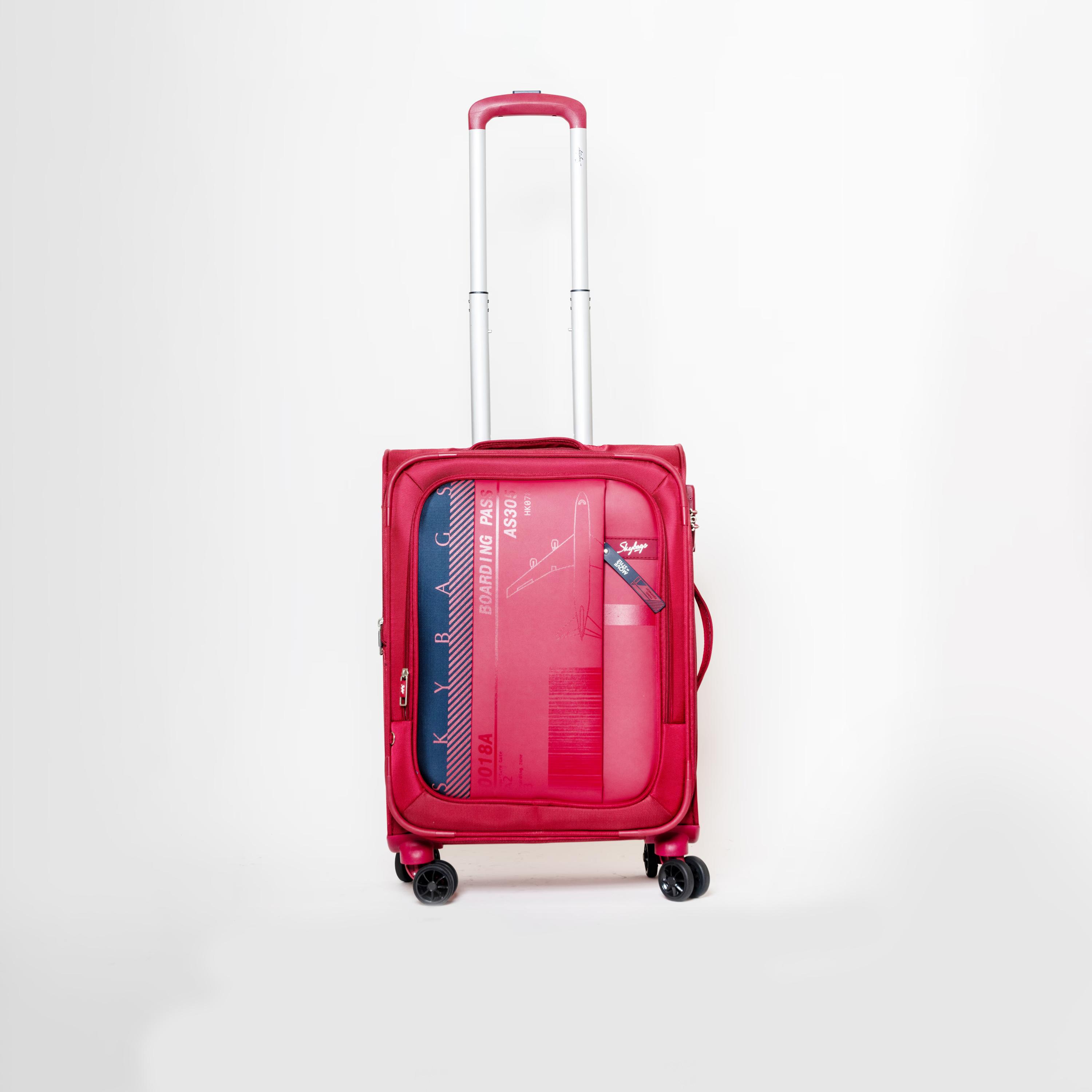 Skybags 51 CM Small Cabin Polyester Softcase 4-Wheeler Spinner Trolley Bag with TSA Lock-travel-luggagesandbags-luggage-image-1