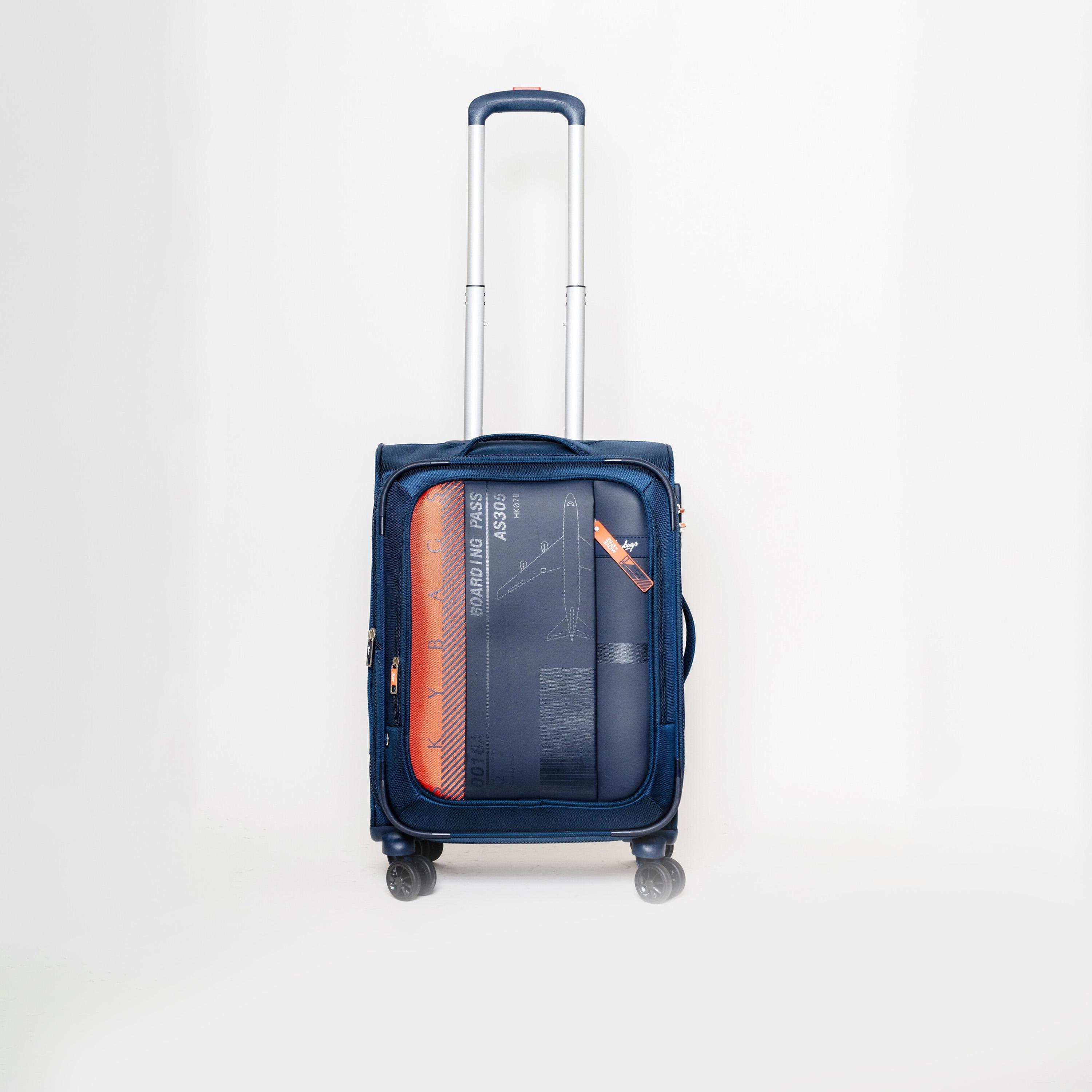 سكاي باغز- شنطة سفر صغيرة مقاس 51 سم  من البوليستر الناعم بأربع عجلات دوارة وقفل TSA-travel-luggagesandbags-luggage-image-1